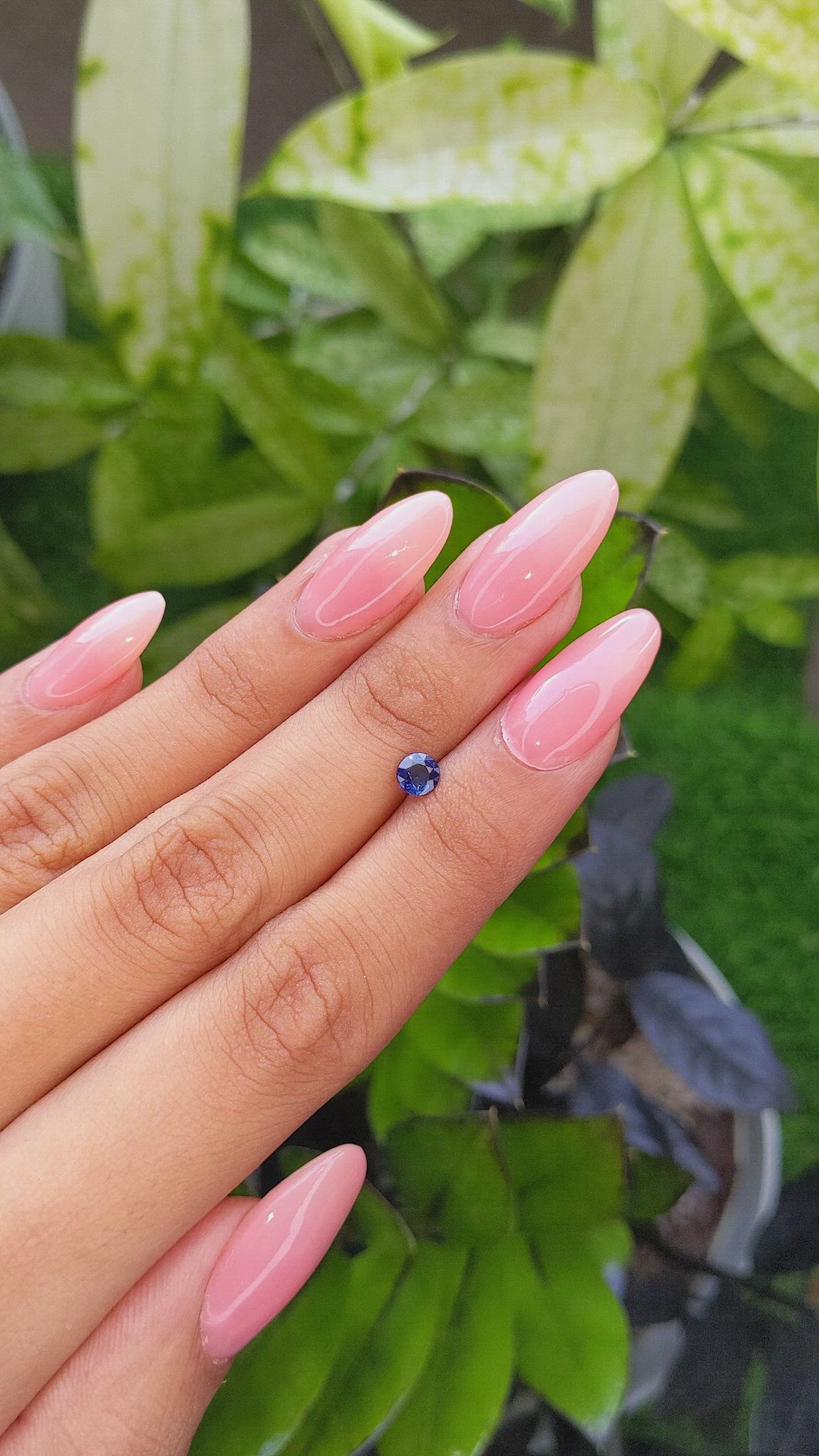 0.52 Ct. Blue Sapphire from Ceylon (Sri Lanka) Size Video
