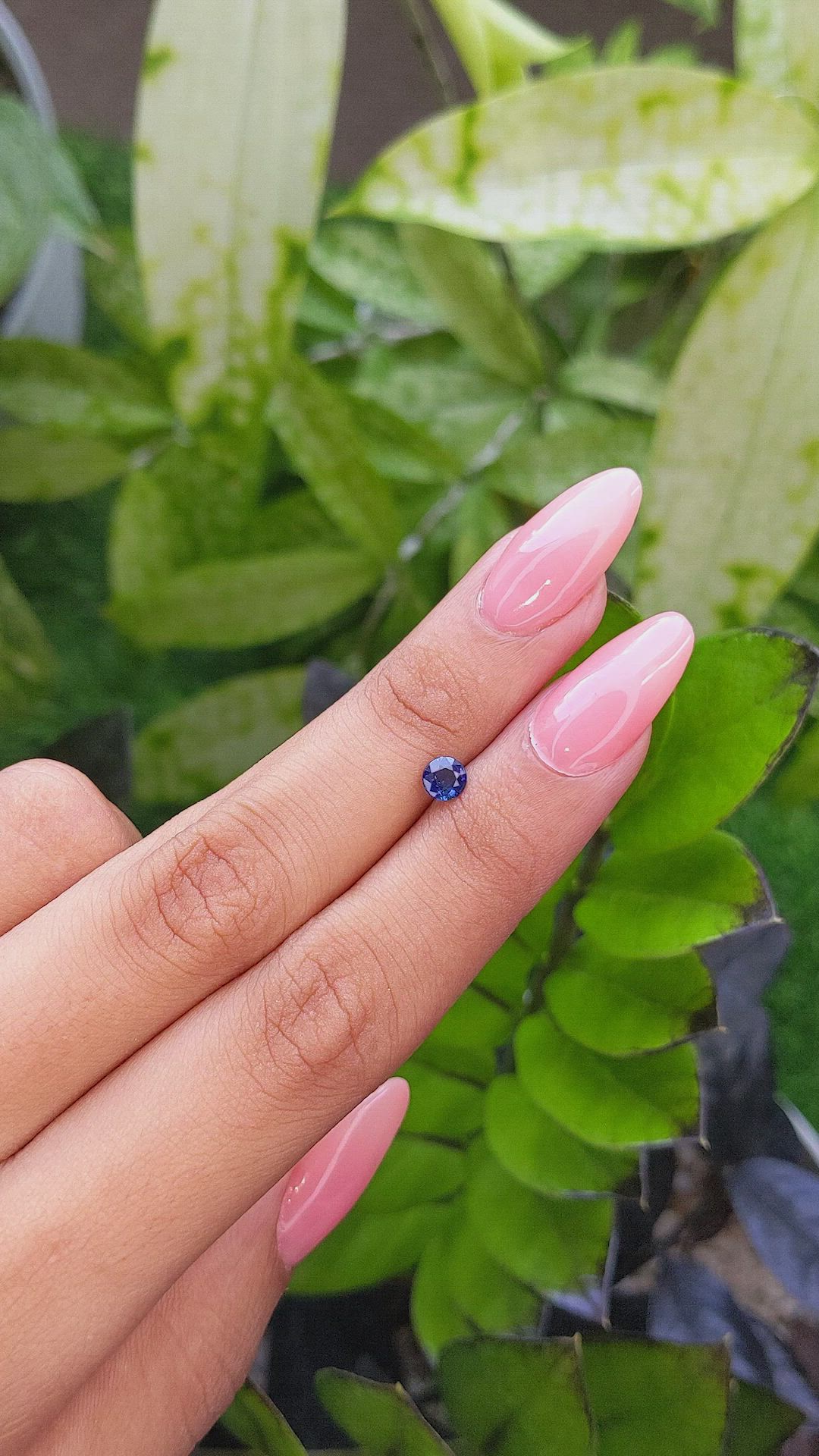 0.52 Ct. Blue Sapphire from Ceylon (Sri Lanka) Size Video