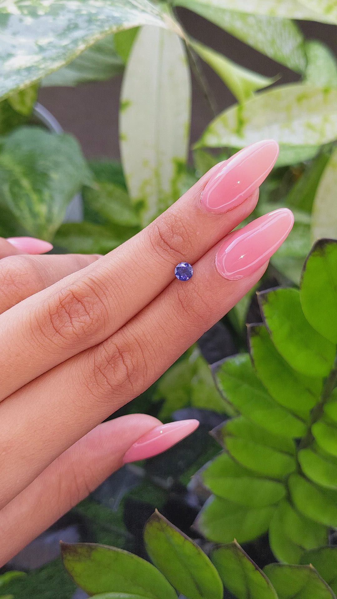 0.54 Ct. Color Change Sapphire from Ceylon (Sri Lanka) Size Video