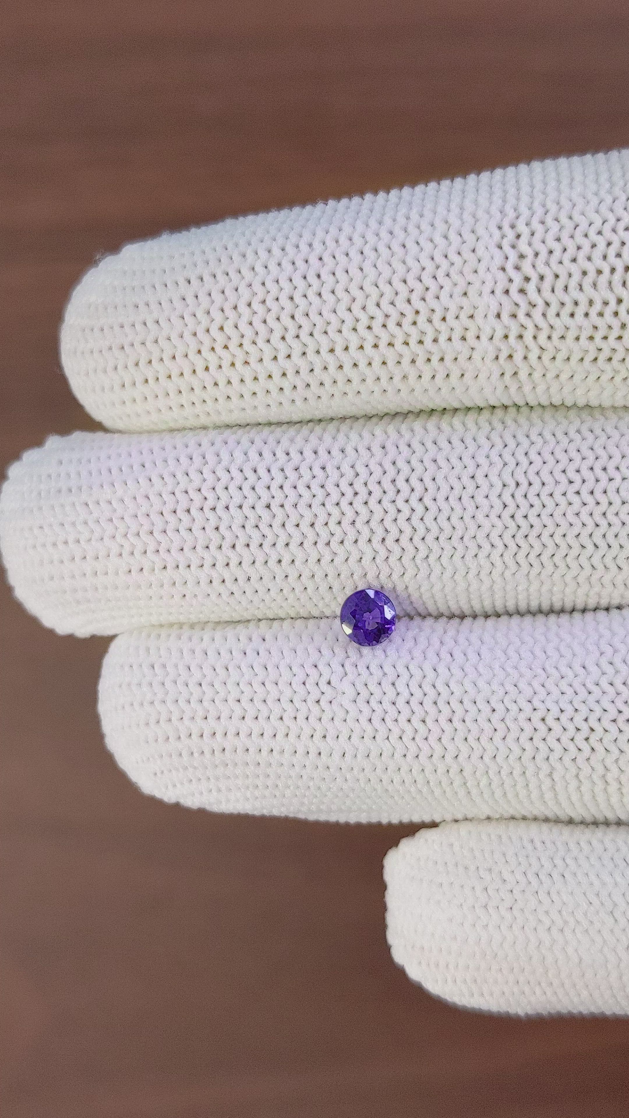 0.54 Ct. Color Change Sapphire from Ceylon (Sri Lanka) Size Video