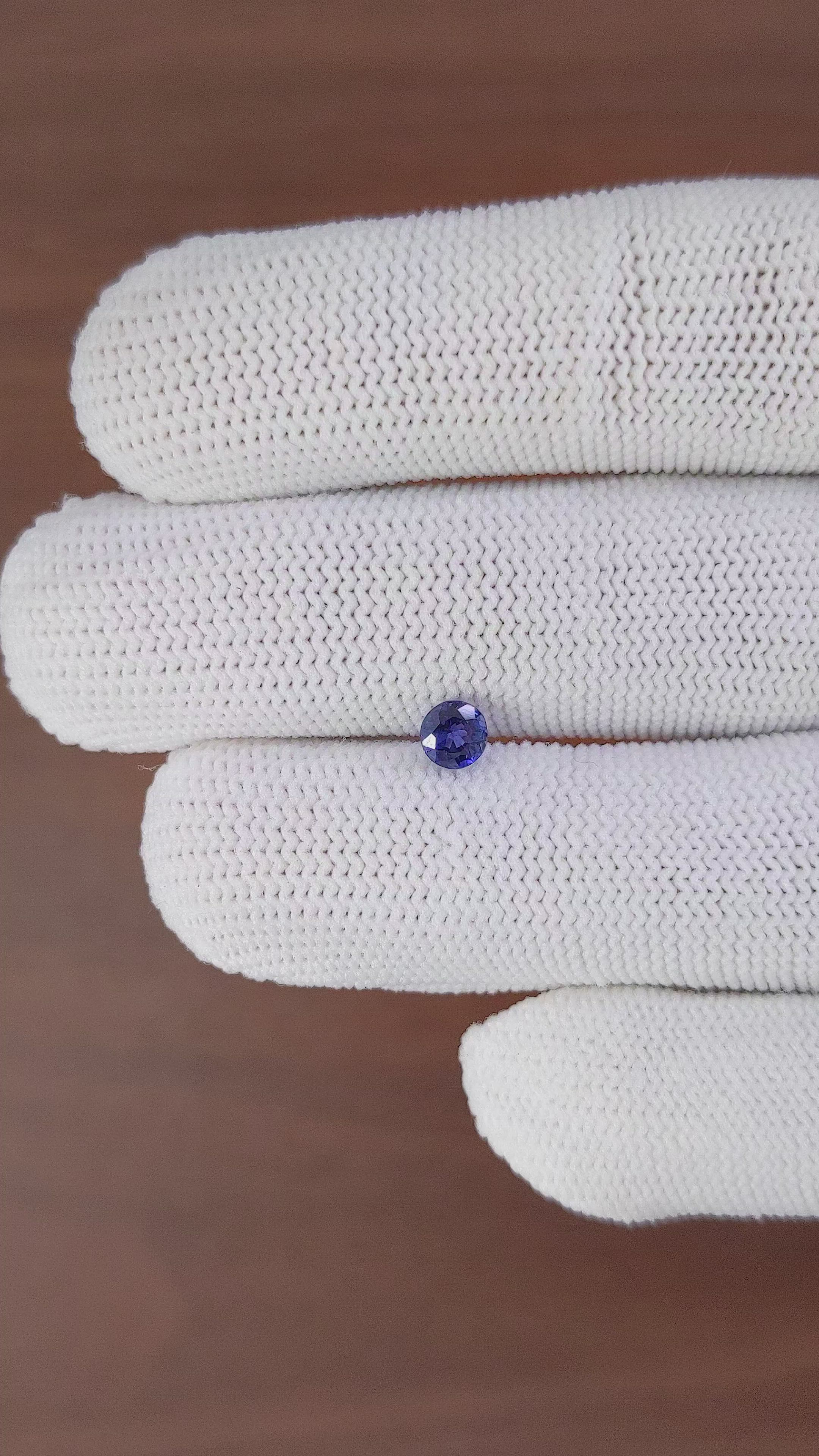 0.54 Ct. Color Change Sapphire from Ceylon (Sri Lanka) Size Video