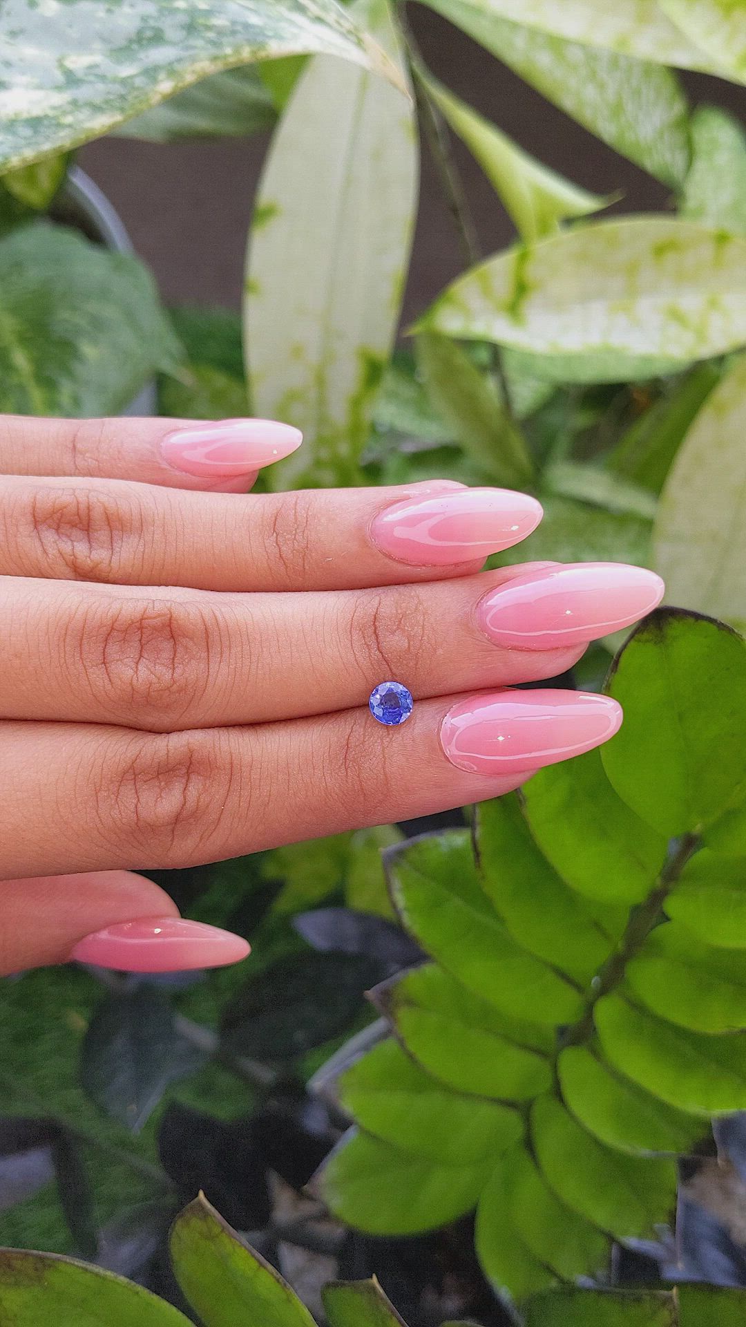 0.65 Ct. Blue Sapphire from Ceylon (Sri Lanka) Size Video