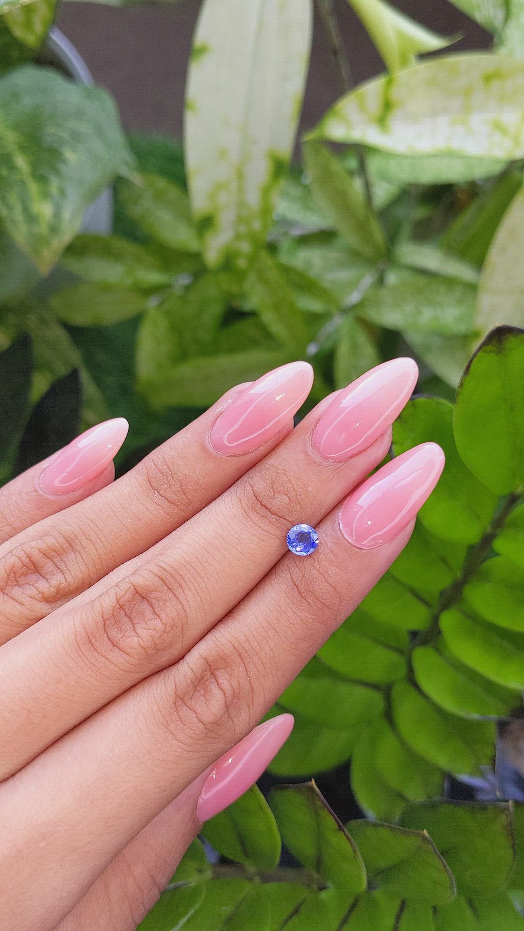 0.65 Ct. Blue Sapphire from Ceylon (Sri Lanka) Size Video