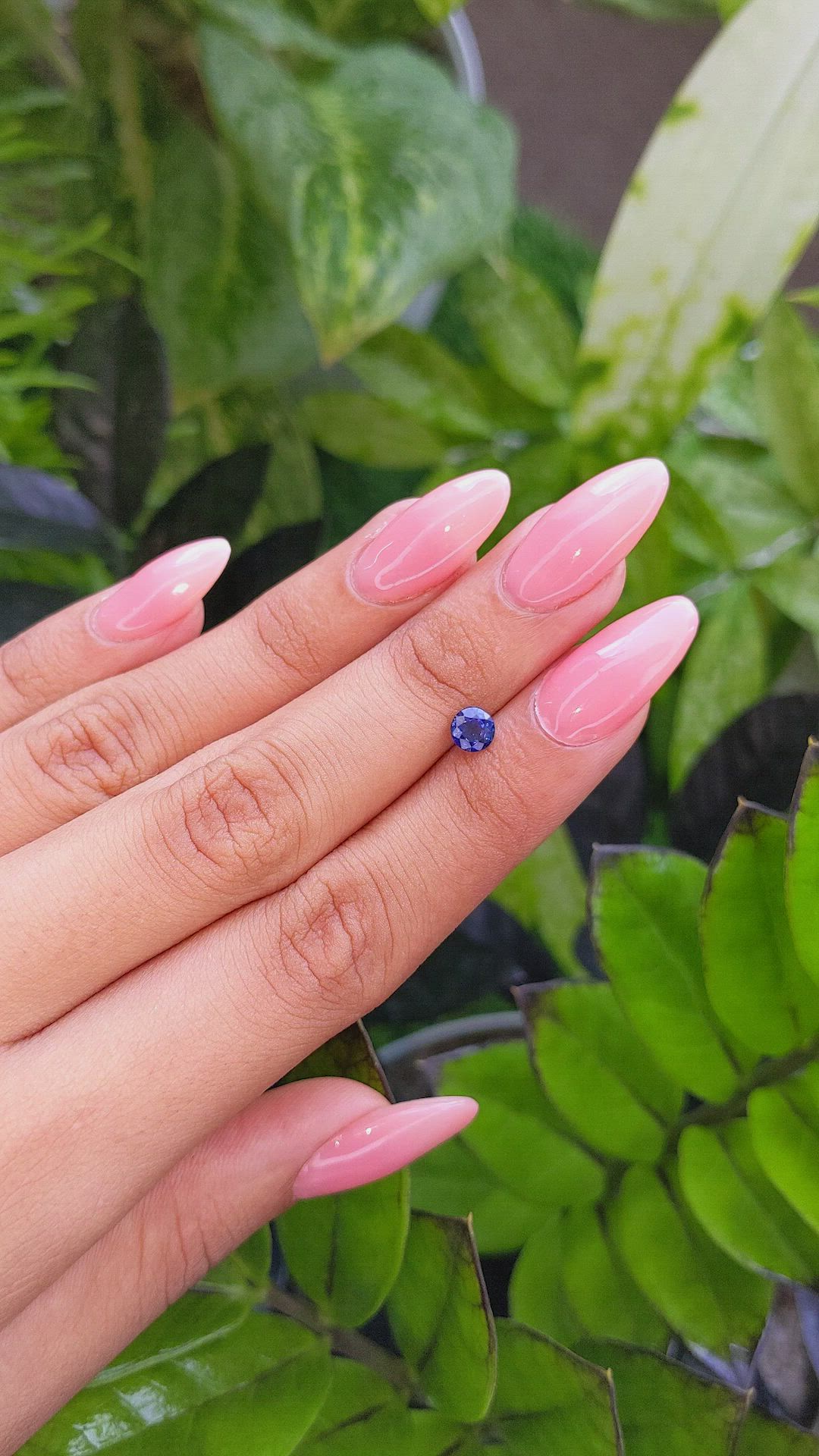 0.73 Ct. Blue Sapphire from Ceylon (Sri Lanka) Size Video