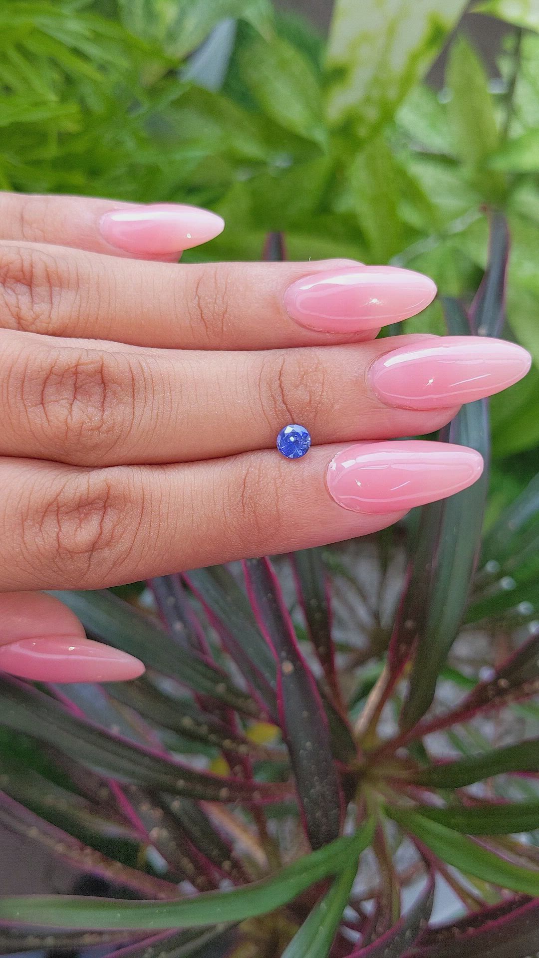 0.67 Ct. Blue Sapphire from Ceylon (Sri Lanka) Size Video