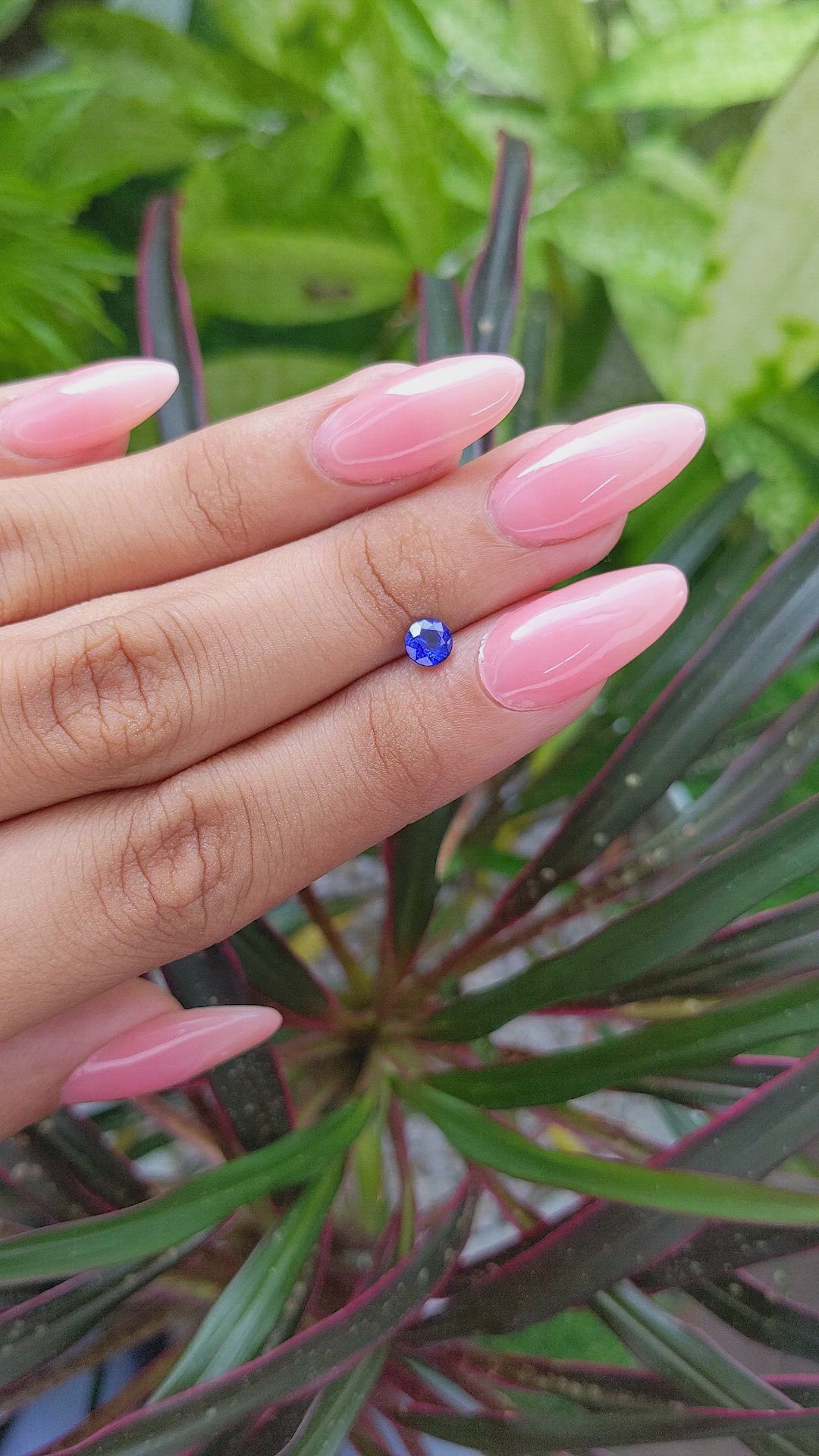 0.54 Ct. Blue Sapphire from Ceylon (Sri Lanka) Size Video