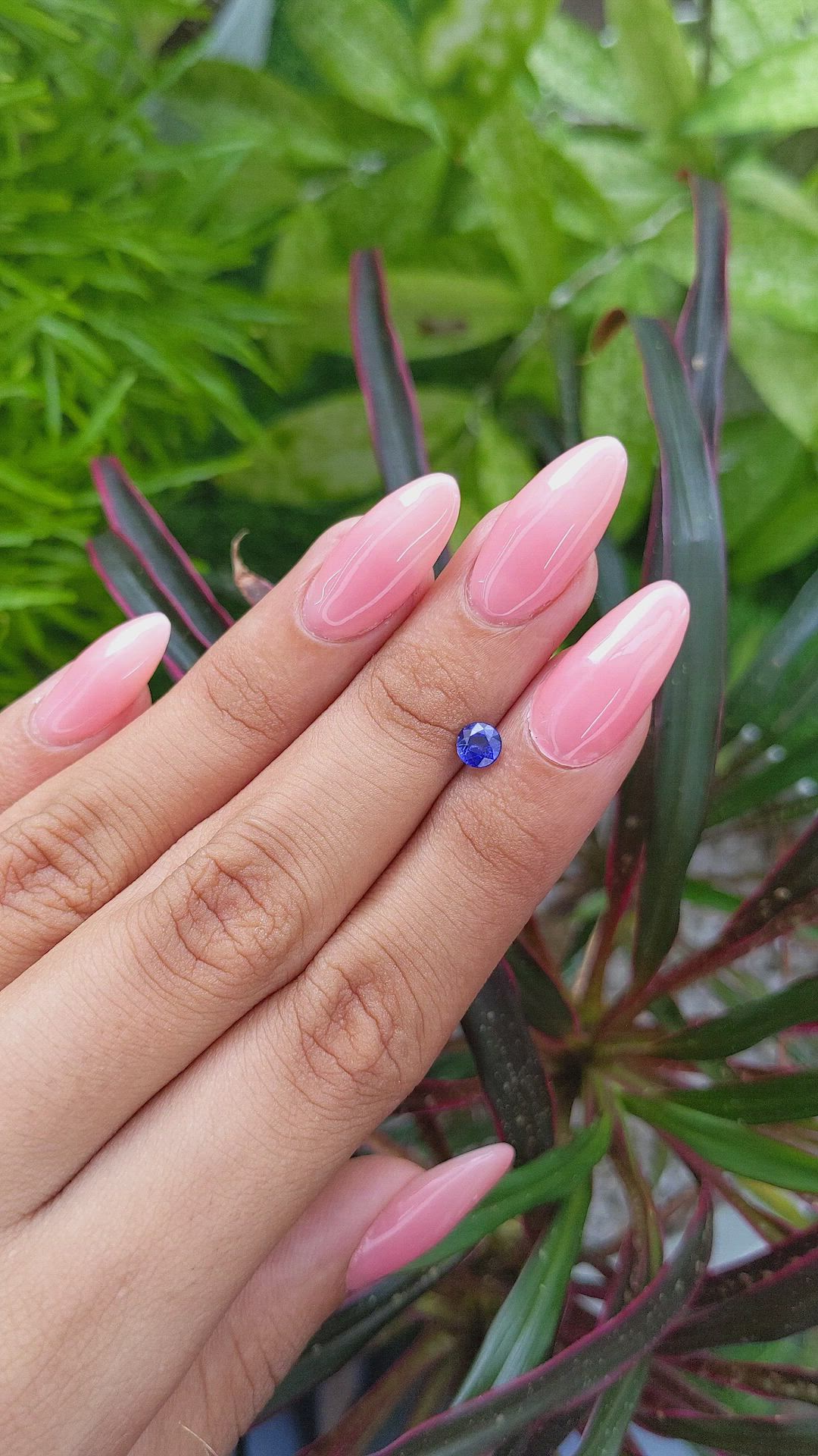 0.54 Ct. Blue Sapphire from Ceylon (Sri Lanka) Size Video