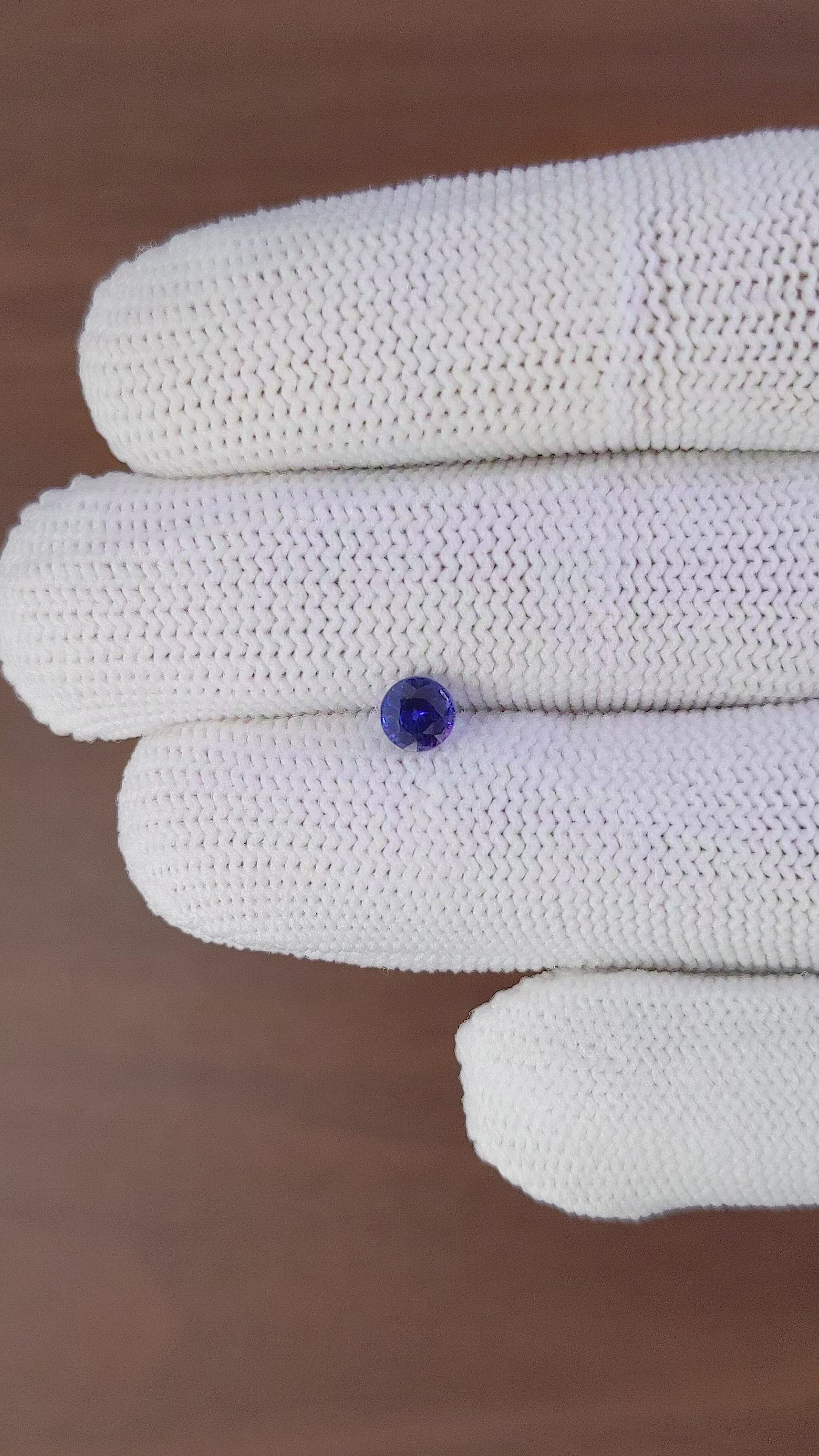 0.59 Ct. Color Change Sapphire from Ceylon (Sri Lanka) Size Video
