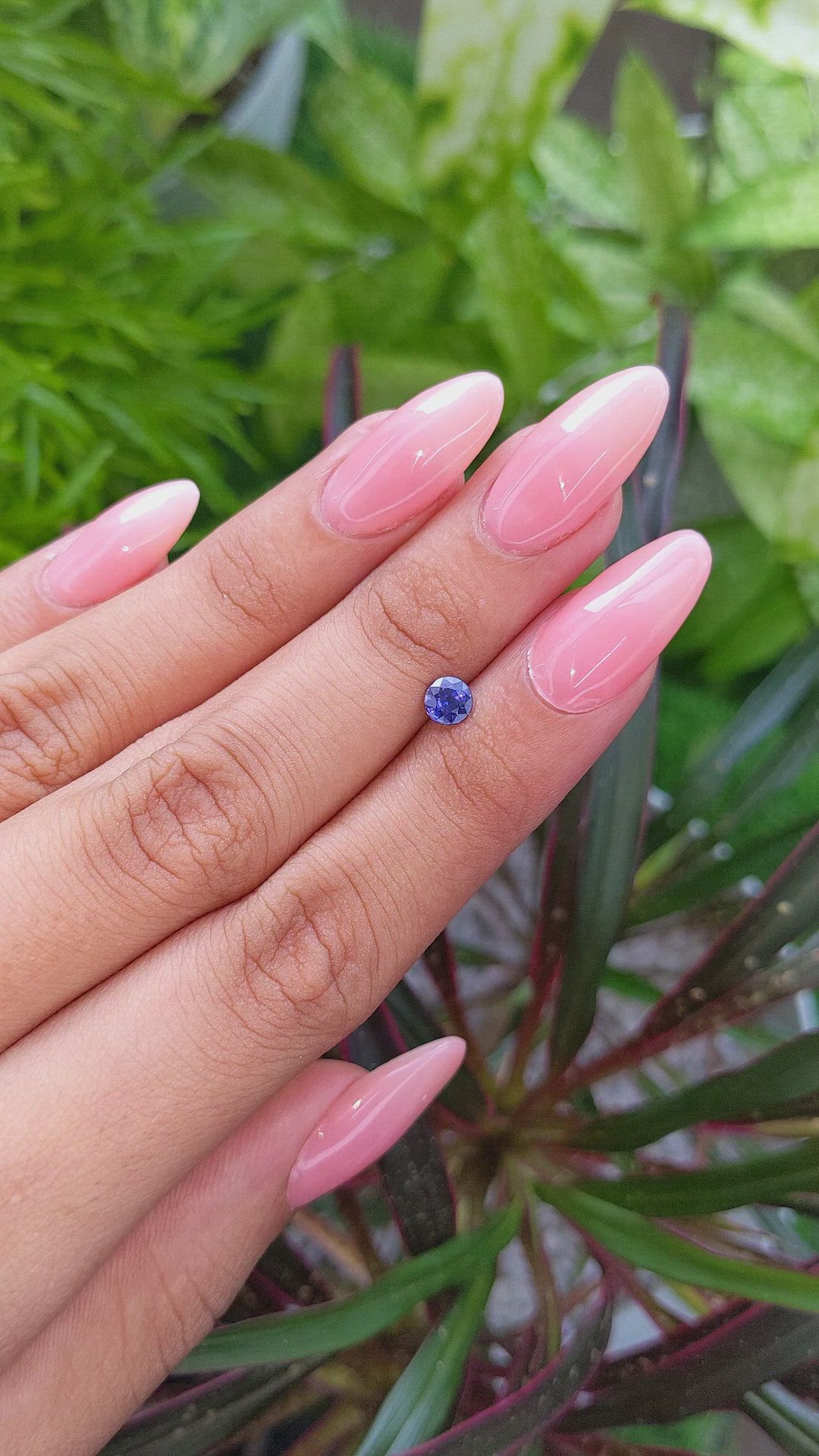 0.59 Ct. Color Change Sapphire from Ceylon (Sri Lanka) Size Video