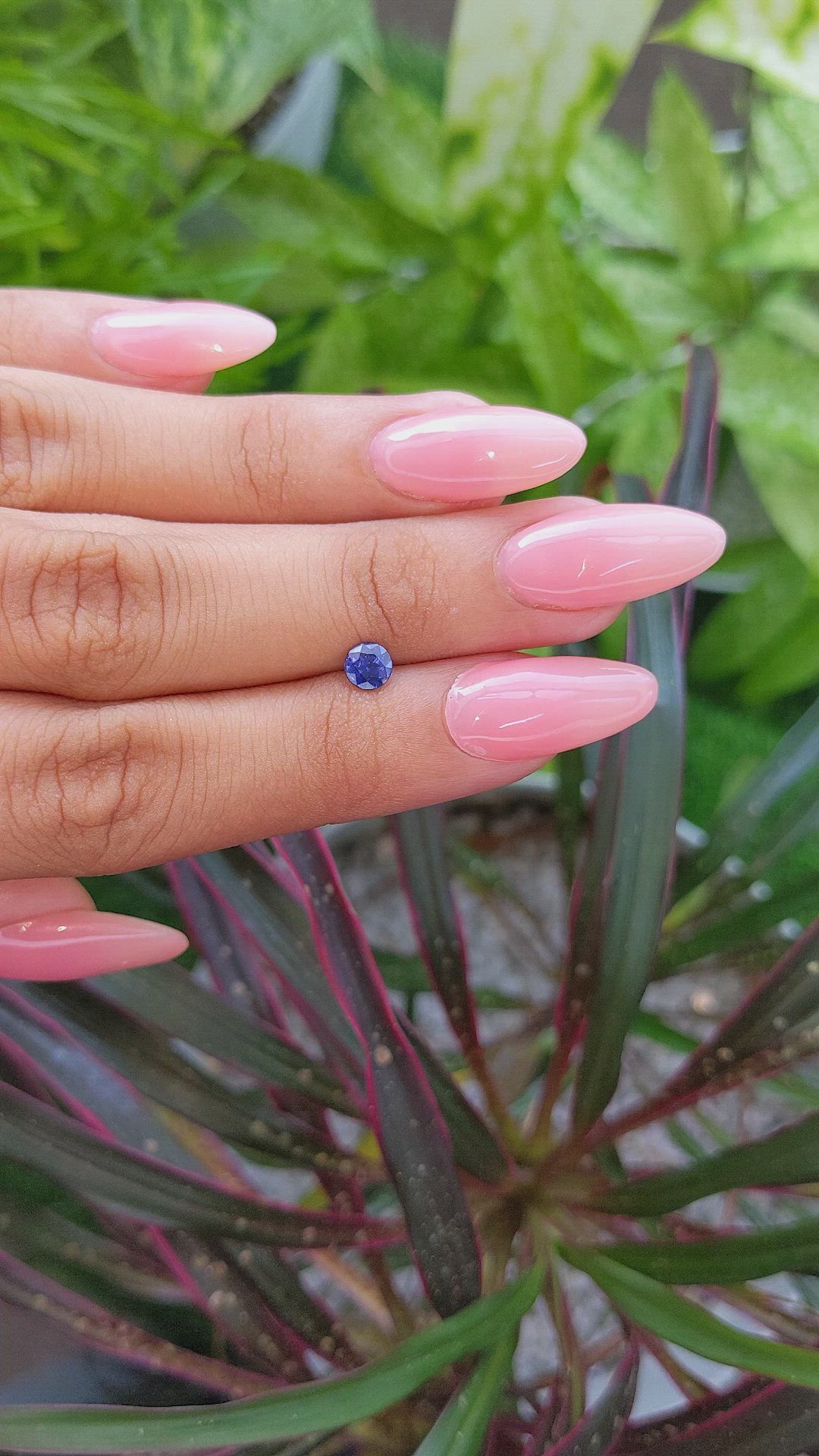 0.59 Ct. Color Change Sapphire from Ceylon (Sri Lanka) Size Video