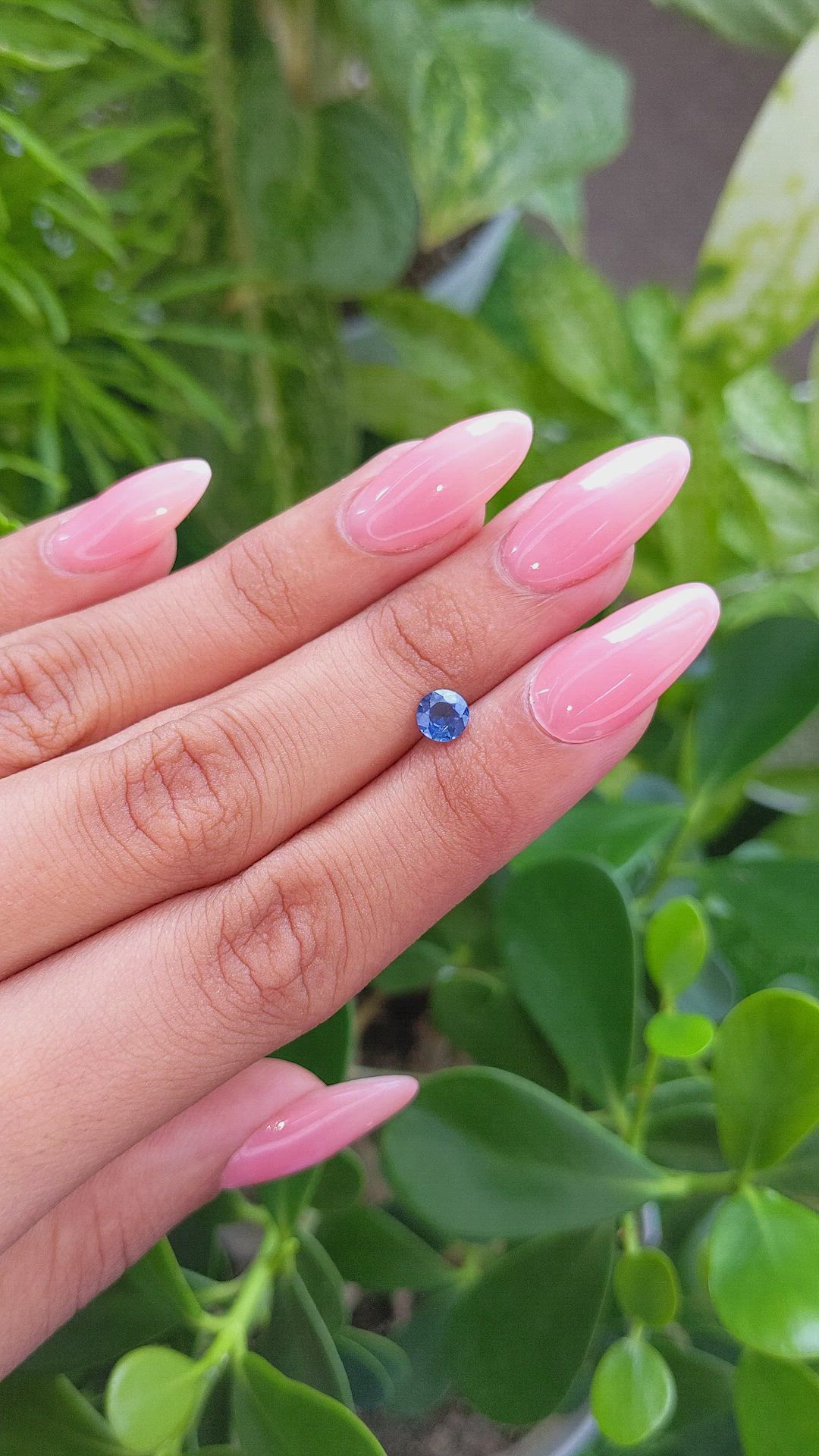 0.67 Ct. Blue Sapphire from Ceylon (Sri Lanka) Size Video