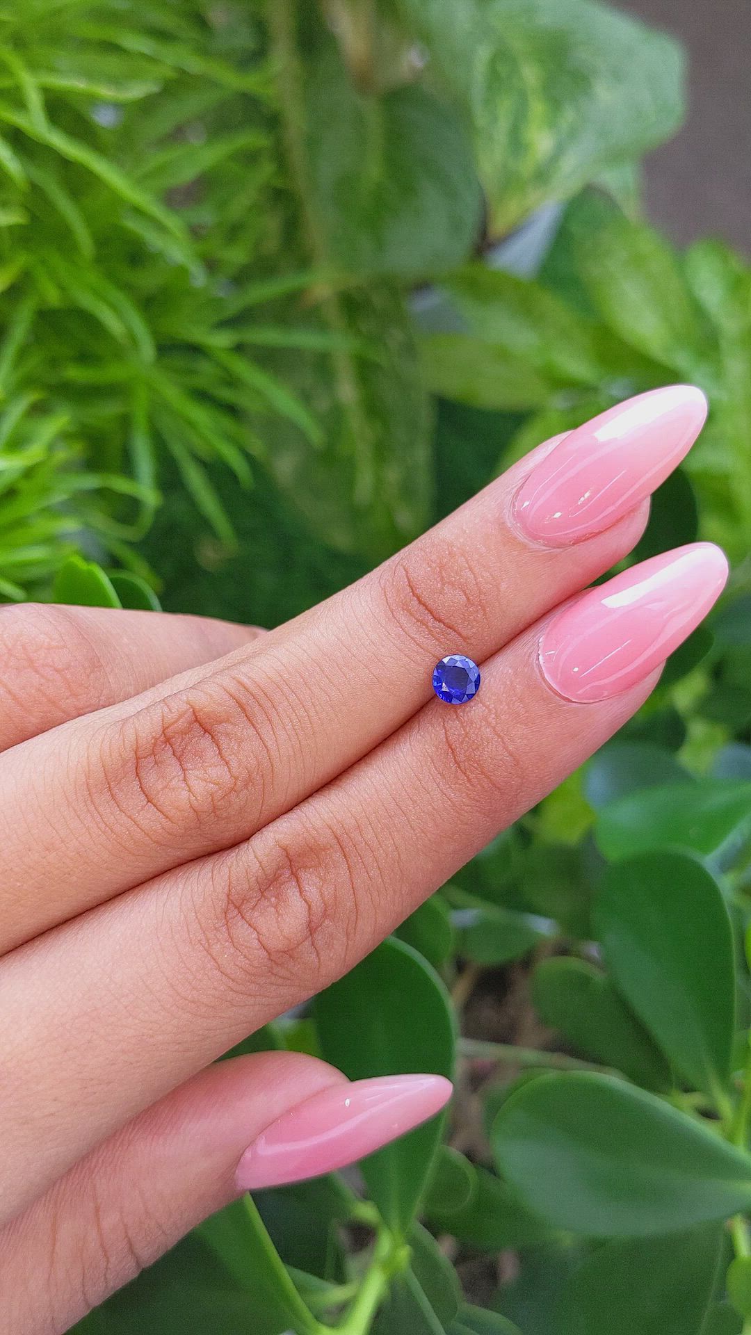 0.54 Ct. Blue Sapphire from Ceylon (Sri Lanka) Size Video