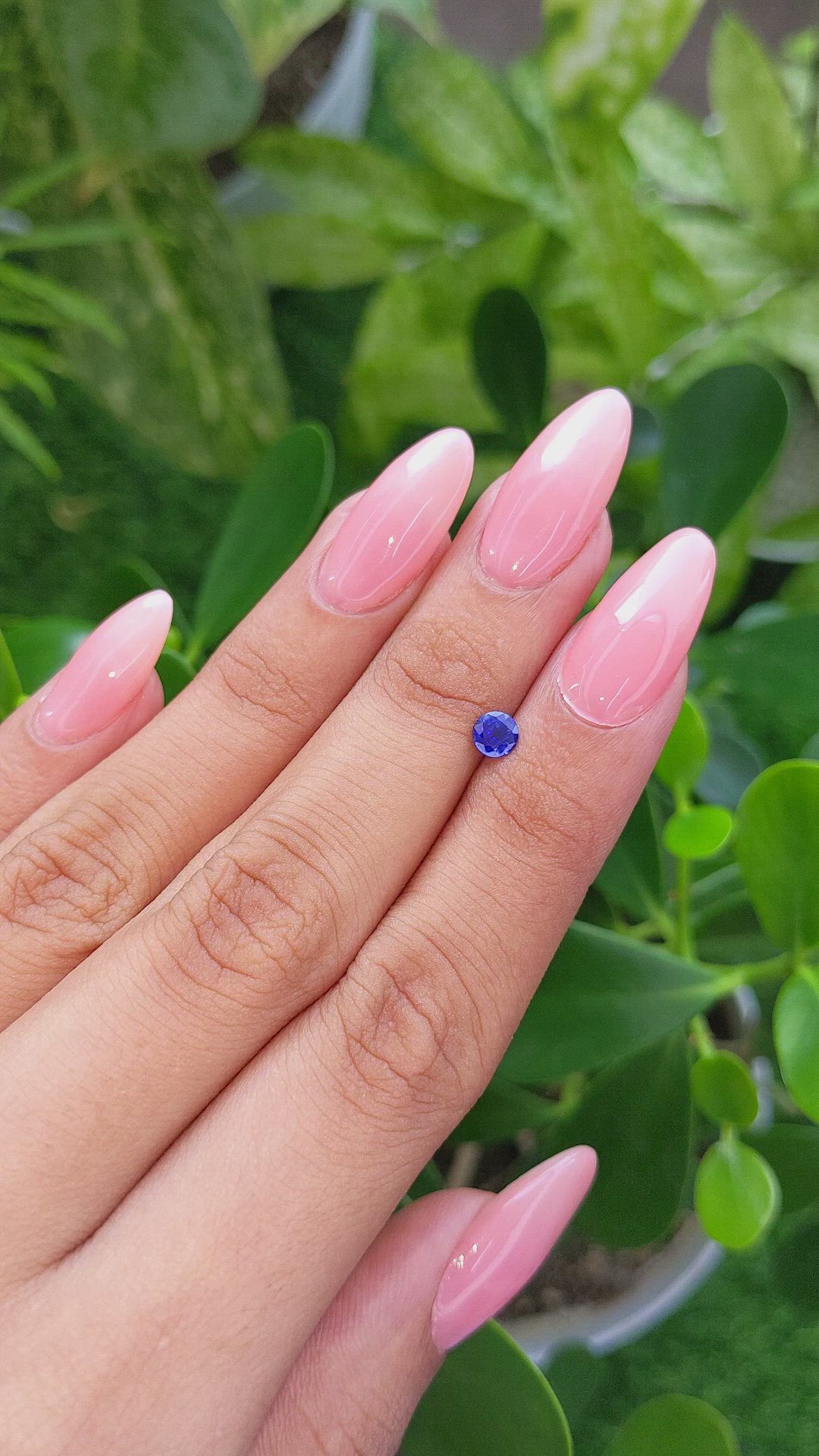 0.40 Ct. Blue Sapphire from Ceylon (Sri Lanka) Size Video