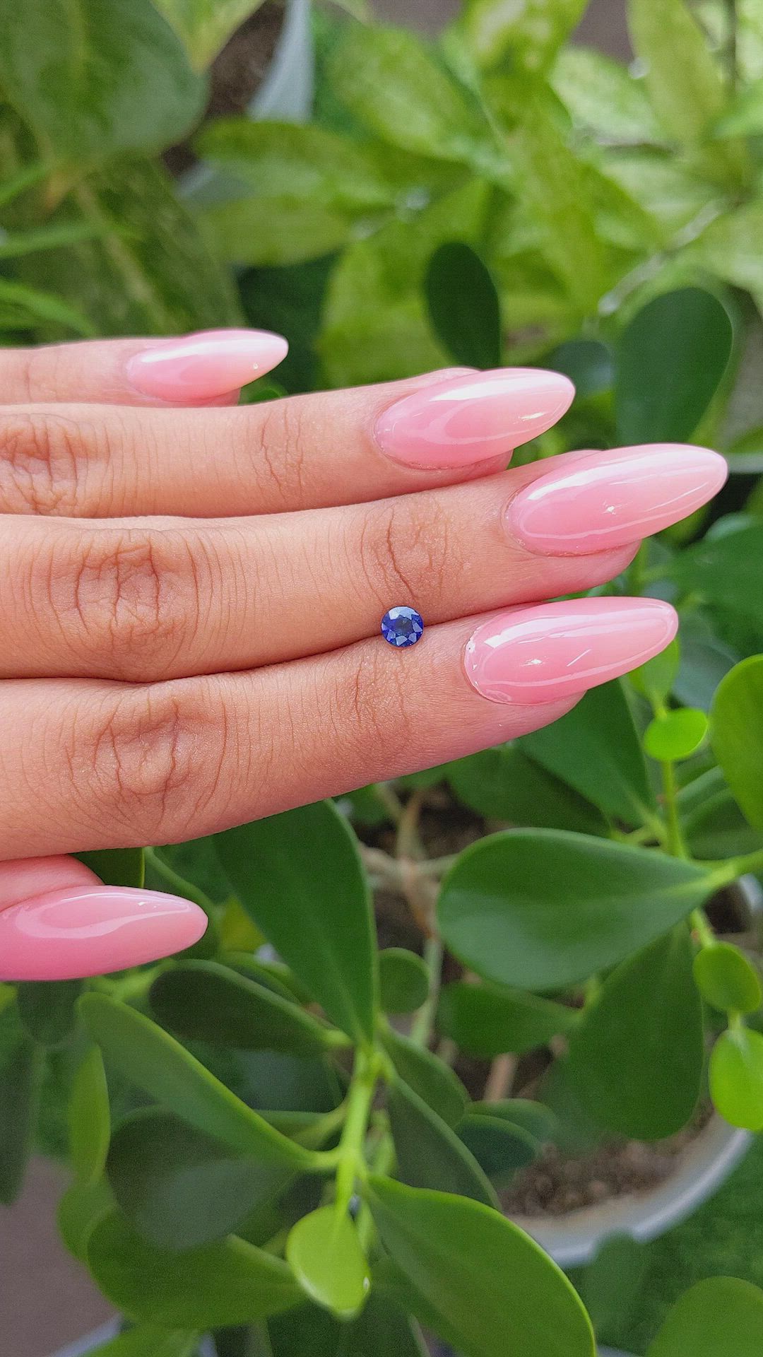 0.42 Ct. Blue Sapphire from Ceylon (Sri Lanka) Size Video