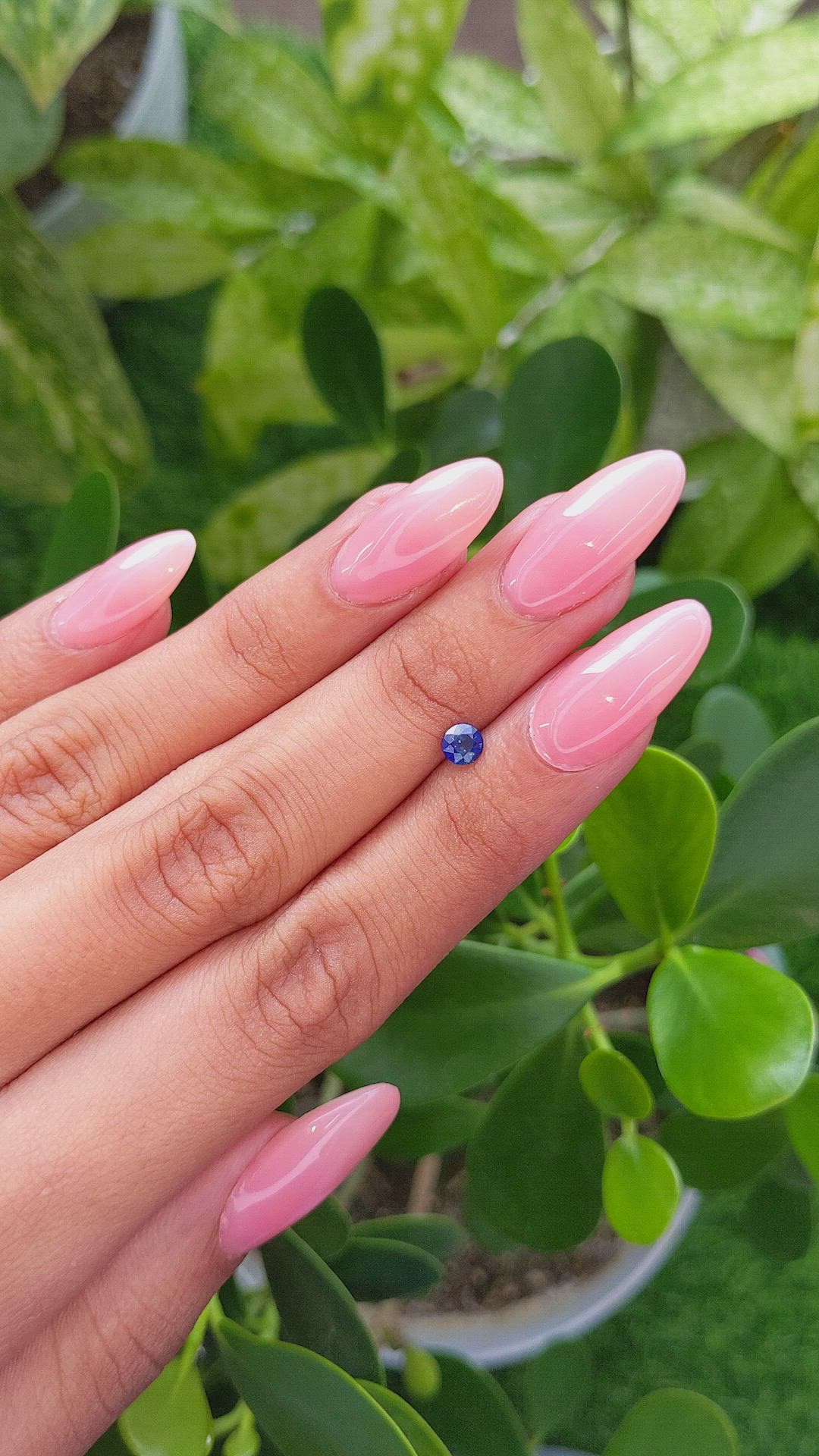 0.42 Ct. Blue Sapphire from Ceylon (Sri Lanka) Size Video