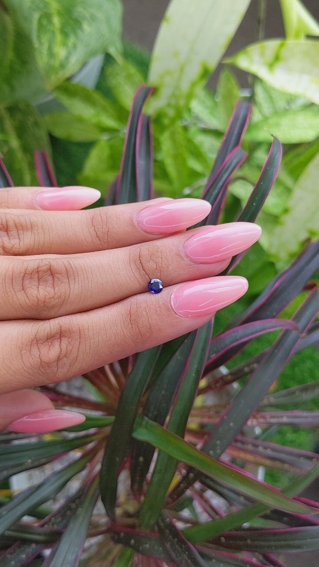 0.35 Ct. Blue Sapphire from Ceylon (Sri Lanka) Size Video