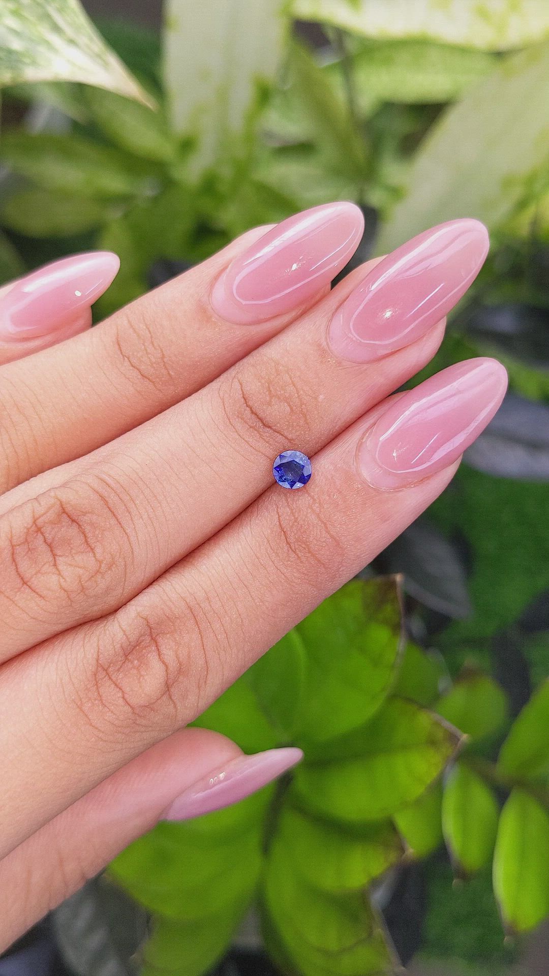 0.52 Ct. Blue Sapphire from Ceylon (Sri Lanka) Size Video