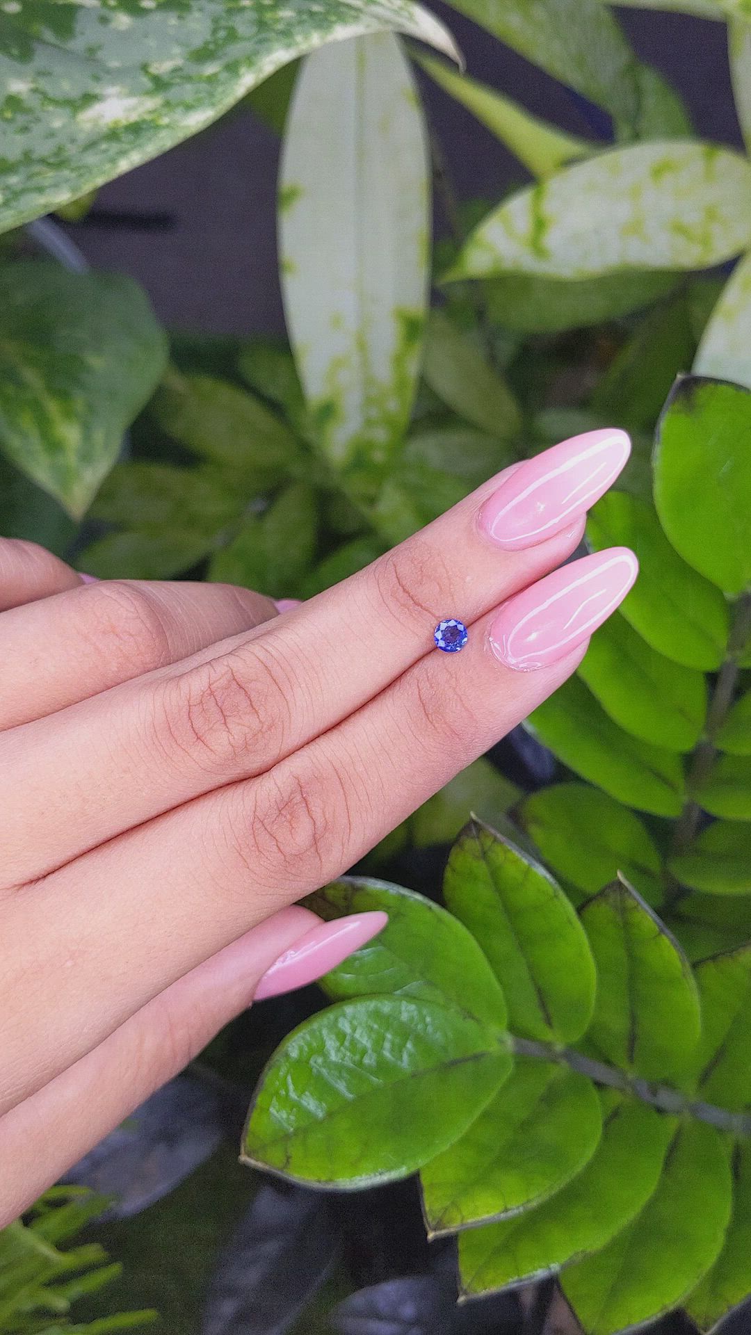 0.38 Ct. Blue Sapphire from Ceylon (Sri Lanka) Size Video