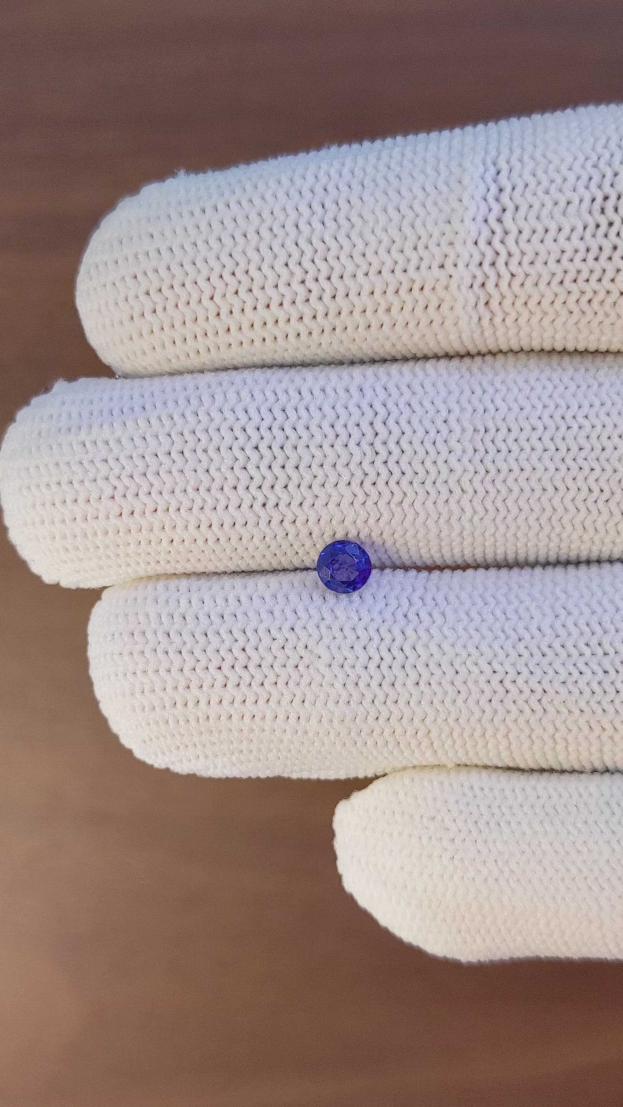 0.38 Ct. Blue Sapphire from Ceylon (Sri Lanka) Size Video
