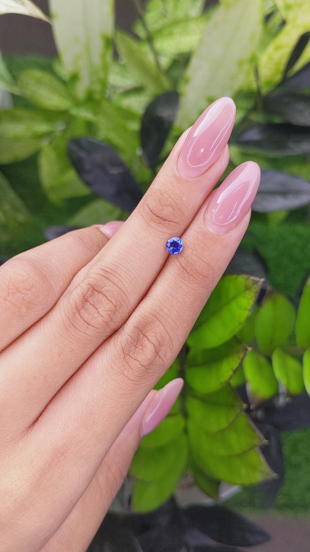 0.45 Ct. Blue Sapphire from Ceylon (Sri Lanka) Size Video