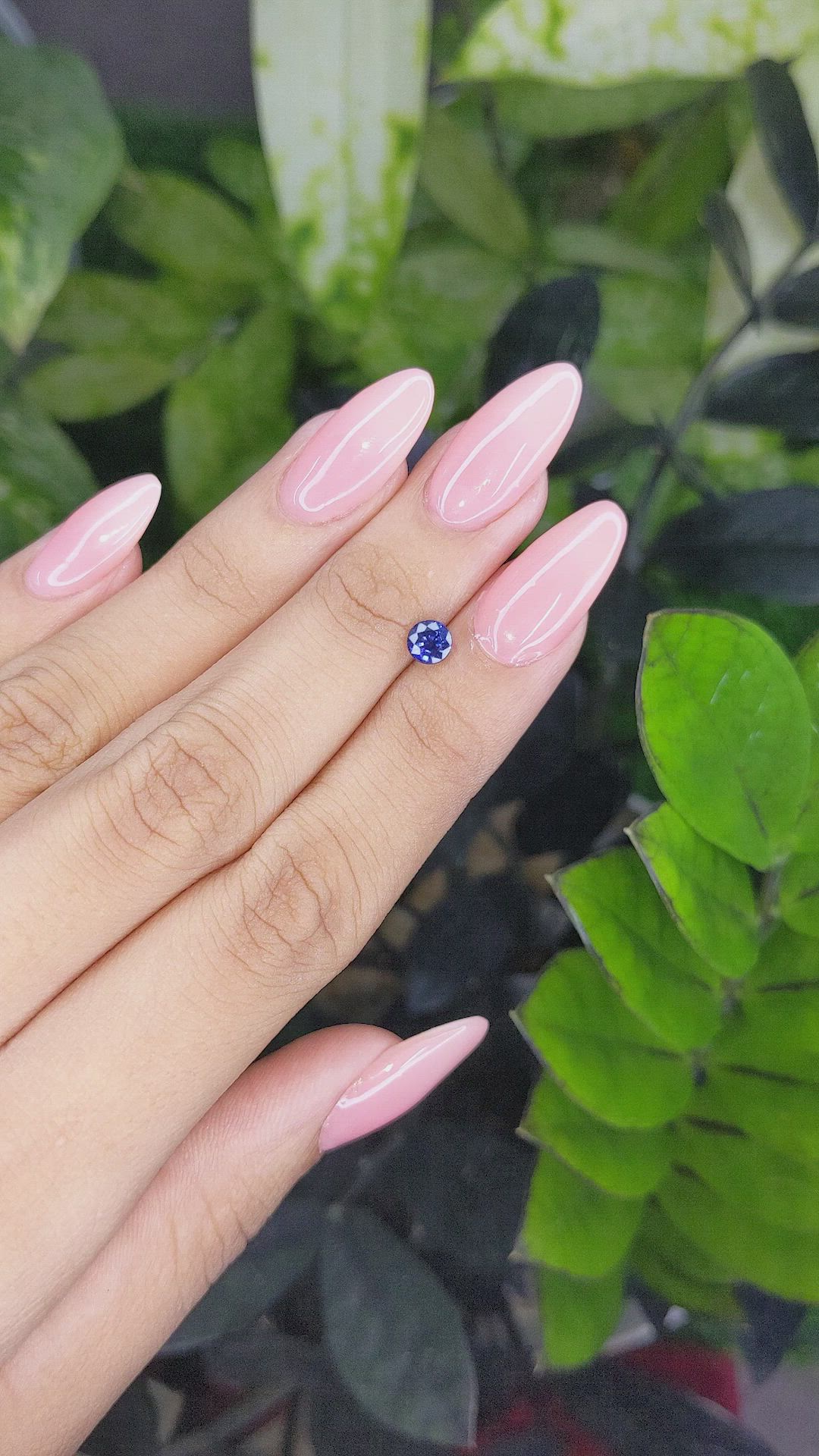 0.71 Ct. Blue Sapphire from Ceylon (Sri Lanka) Size Video