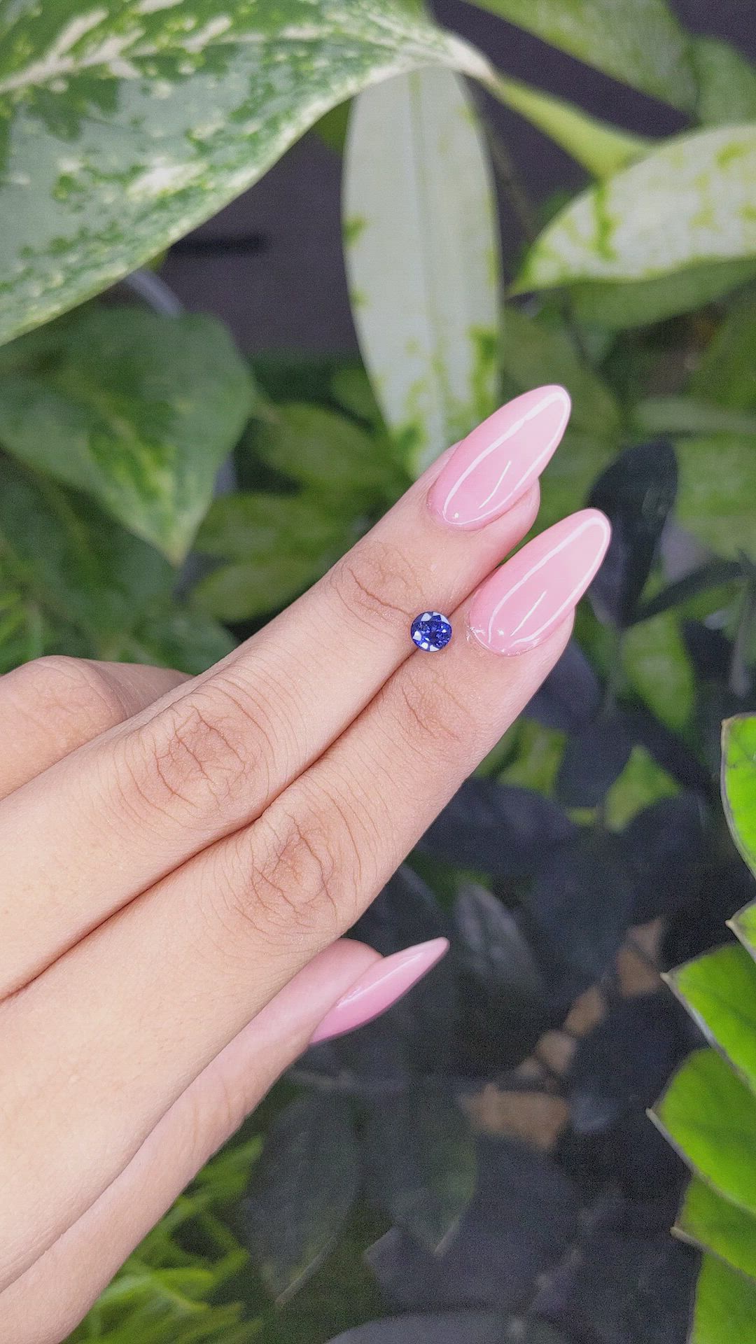 0.71 Ct. Blue Sapphire from Ceylon (Sri Lanka) Size Video