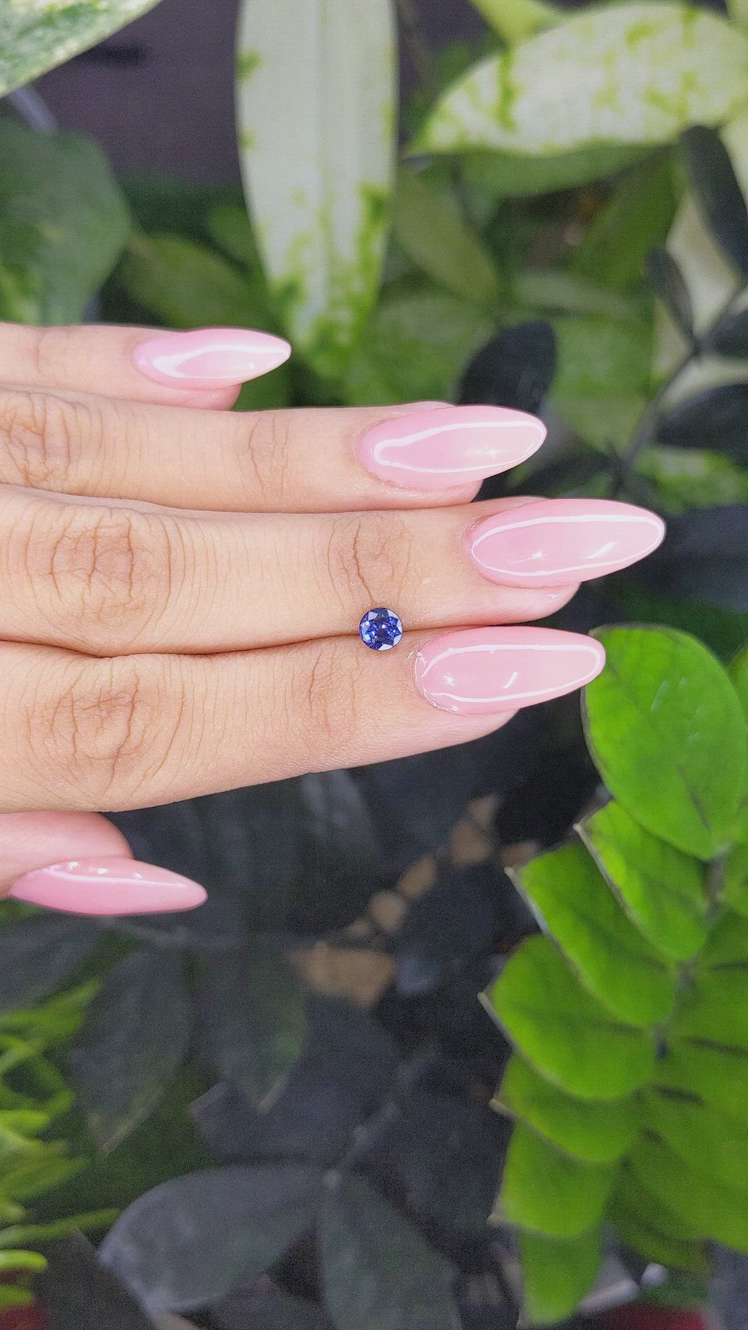 0.71 Ct. Blue Sapphire from Ceylon (Sri Lanka) Size Video