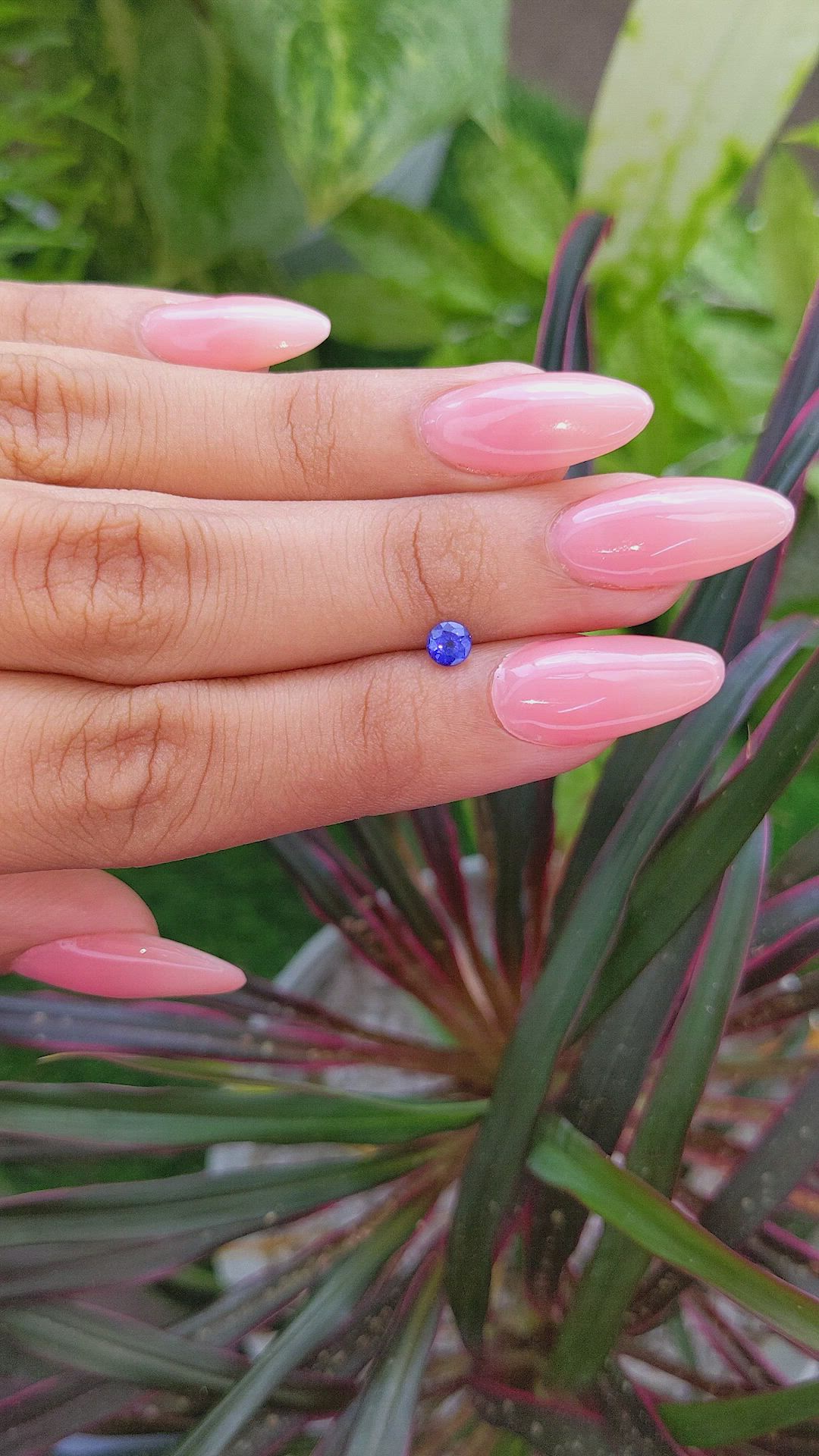 0.44 Ct. Blue Sapphire from Ceylon (Sri Lanka) Size Video