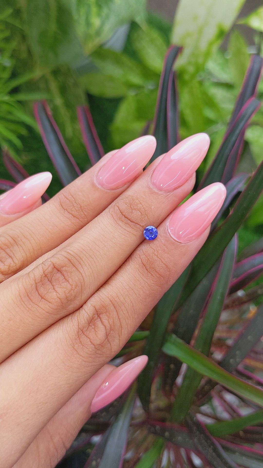 0.44 Ct. Blue Sapphire from Ceylon (Sri Lanka) Size Video