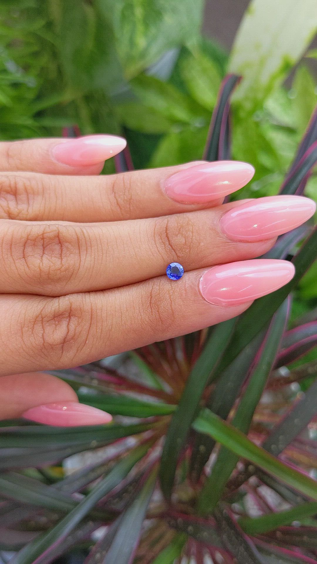 0.39 Ct. Blue Sapphire from Ceylon (Sri Lanka) Size Video