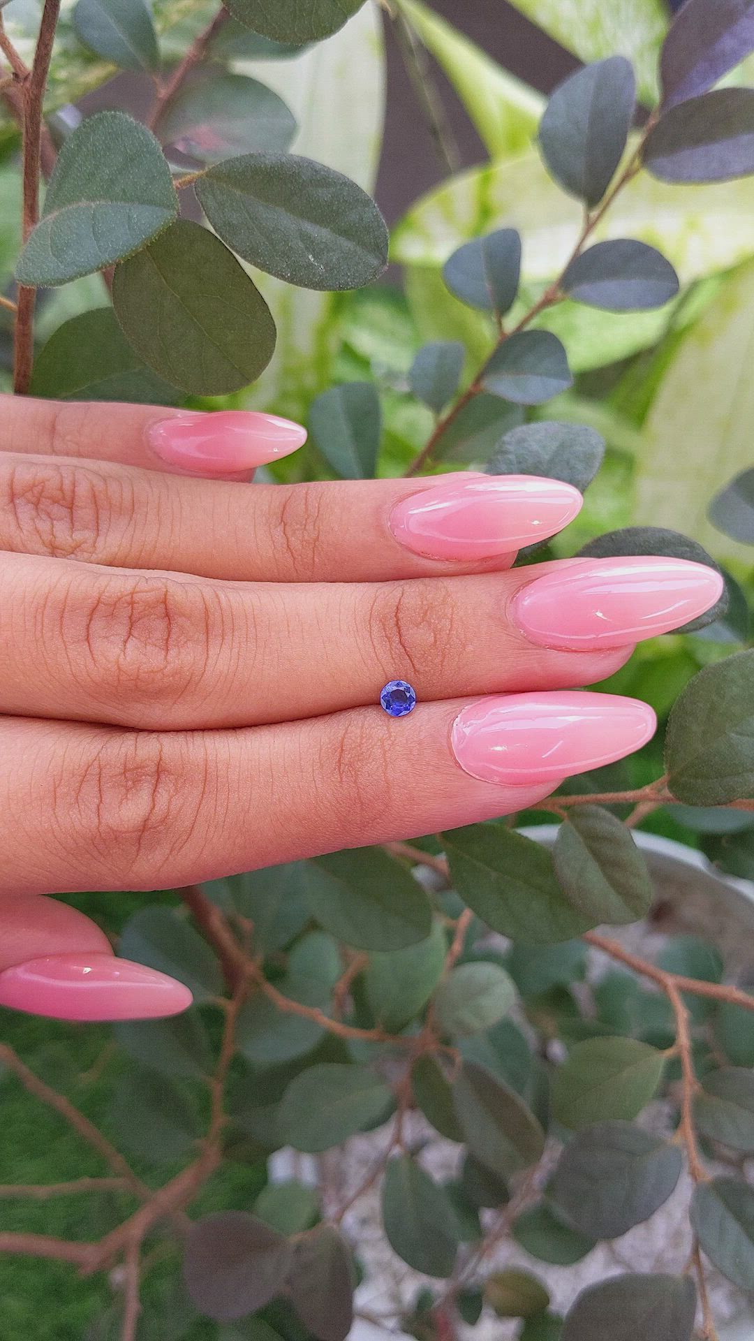 0.28 Ct. Blue Sapphire from Ceylon (Sri Lanka) Size Video