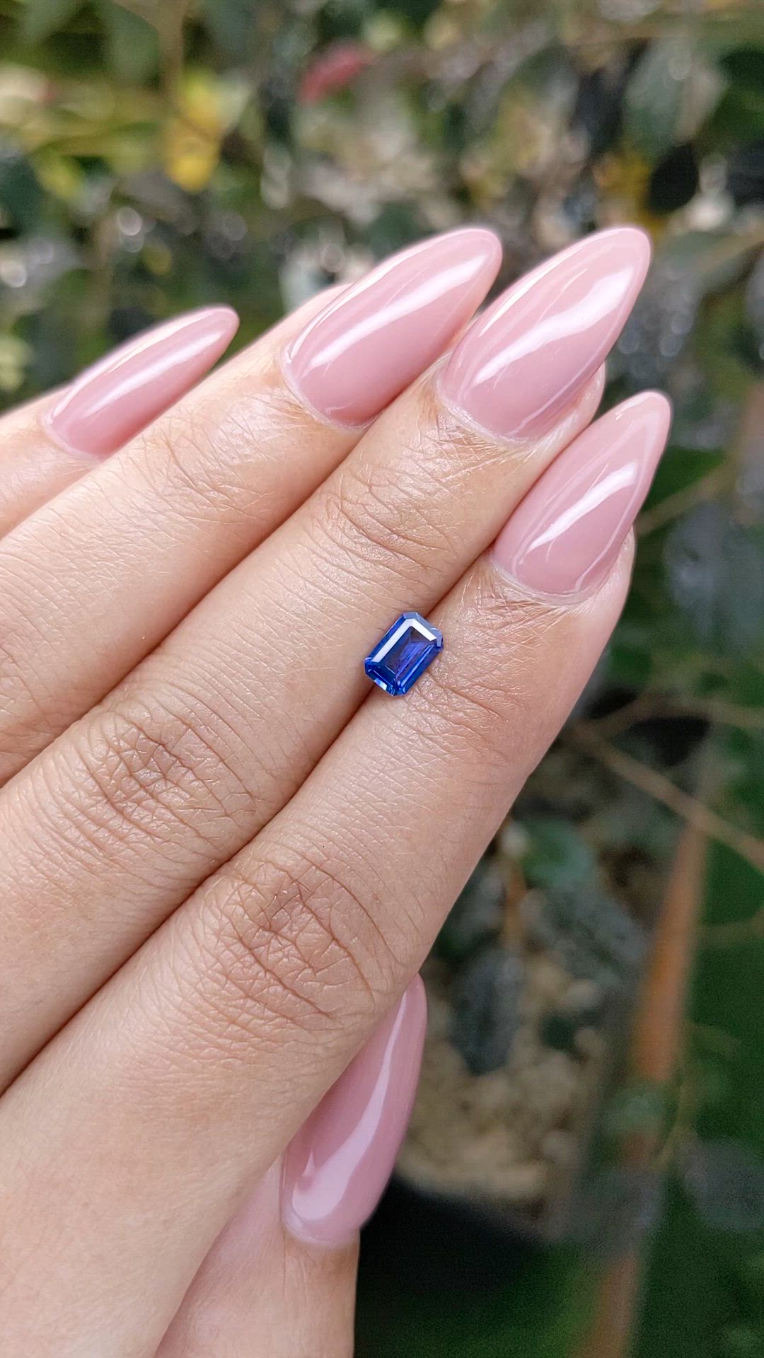 0.57 Ct. Blue Sapphire from Ceylon (Sri Lanka) Size Video