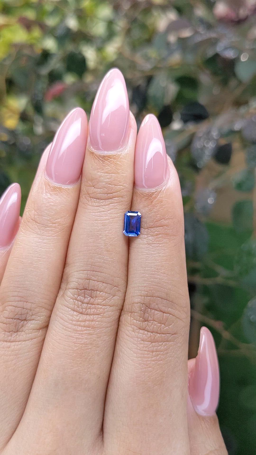 0.57 Ct. Blue Sapphire from Ceylon (Sri Lanka) Size Video