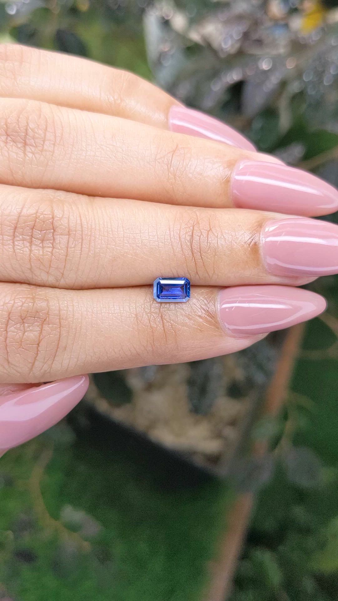 0.57 Ct. Blue Sapphire from Ceylon (Sri Lanka) Size Video