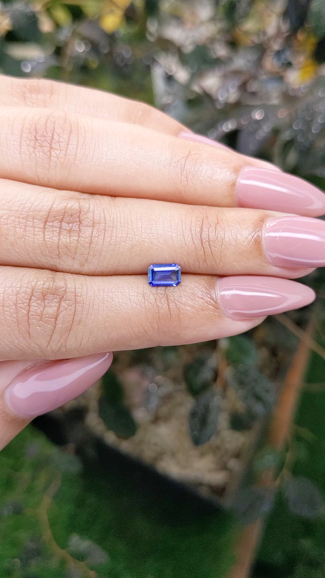 0.60 Ct. Blue Sapphire from Ceylon (Sri Lanka) Size Video