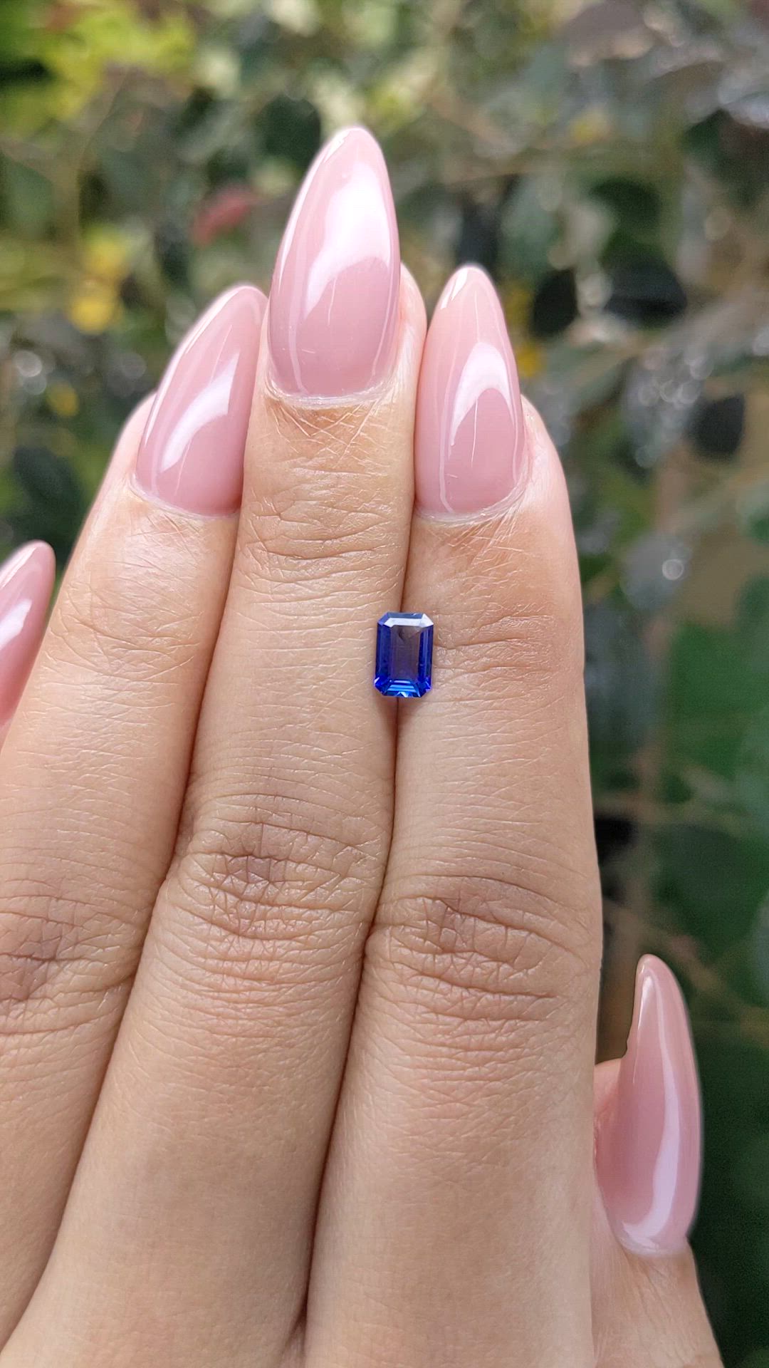 0.60 Ct. Blue Sapphire from Ceylon (Sri Lanka) Size Video