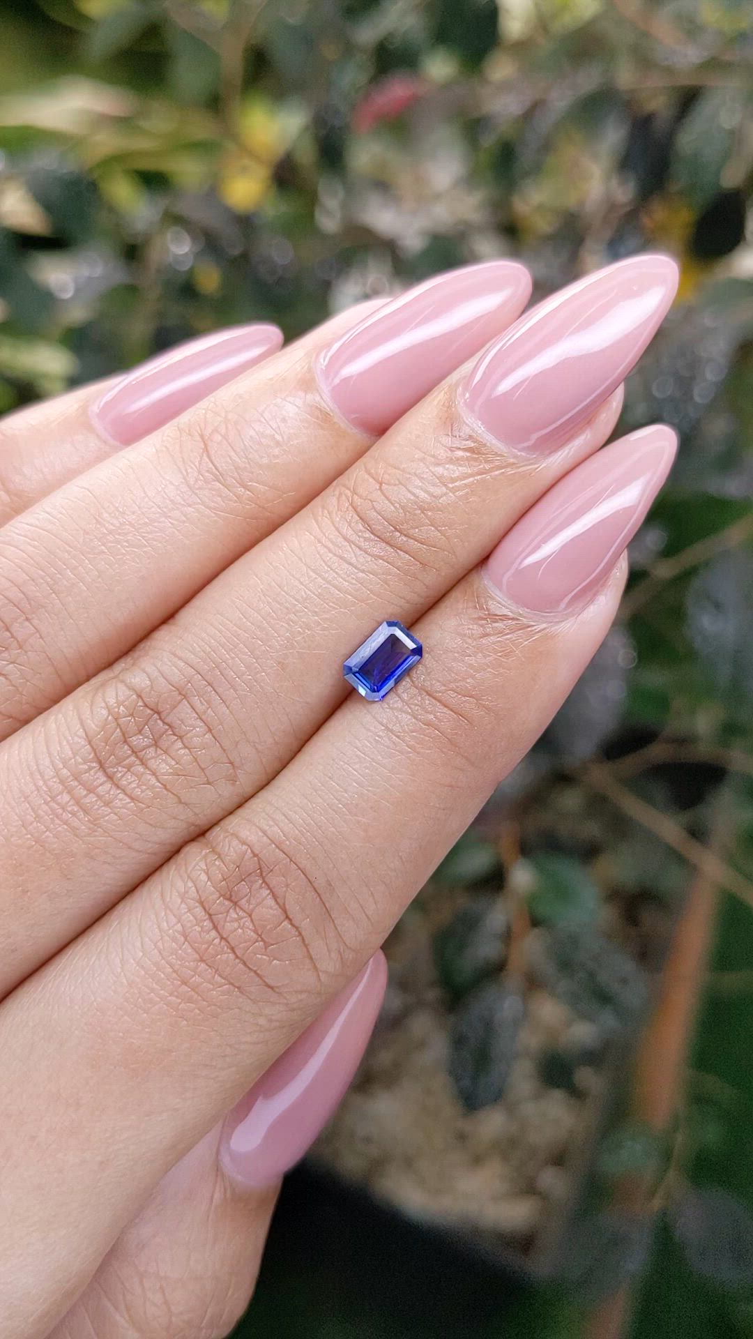 0.60 Ct. Blue Sapphire from Ceylon (Sri Lanka) Size Video