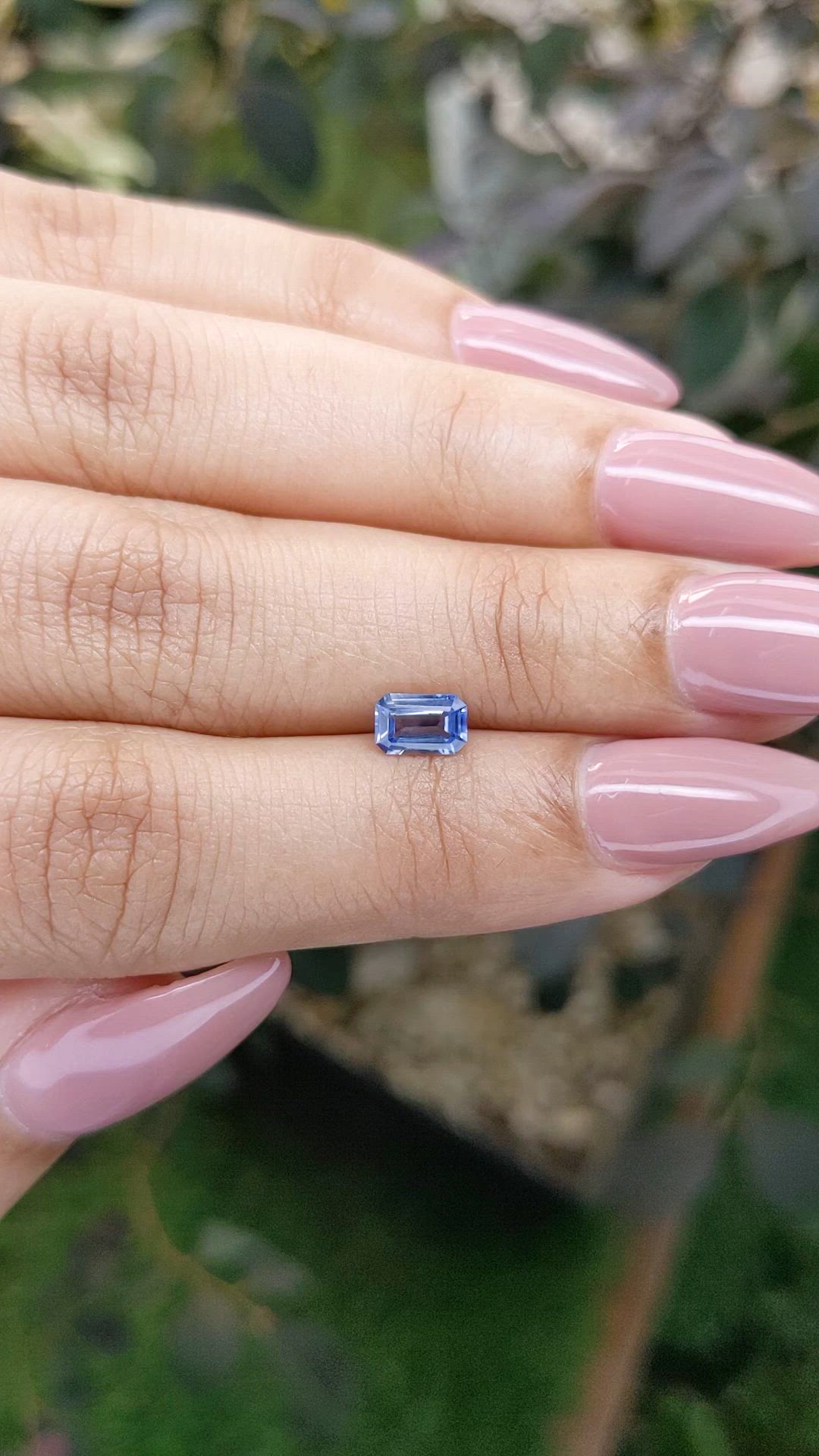 0.71 Ct. Blue Sapphire from Ceylon (Sri Lanka) Size Video