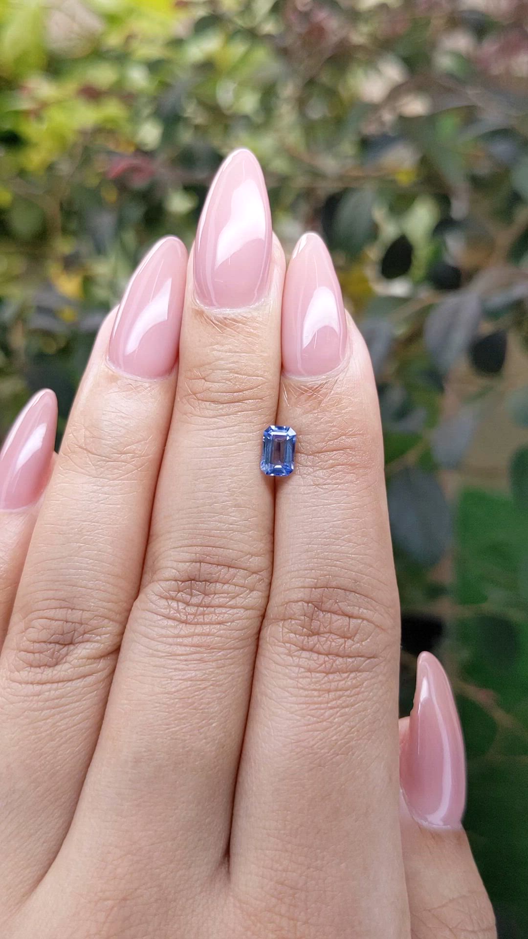 0.71 Ct. Blue Sapphire from Ceylon (Sri Lanka) Size Video