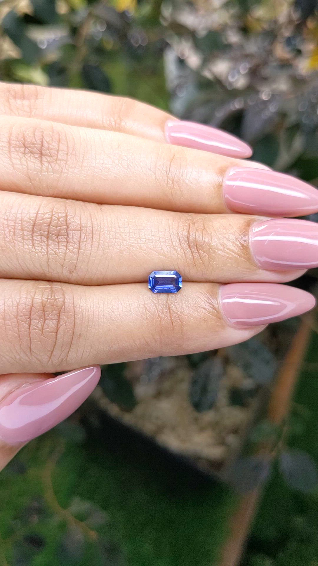 0.61 Ct. Blue Sapphire from Ceylon (Sri Lanka) Size Video