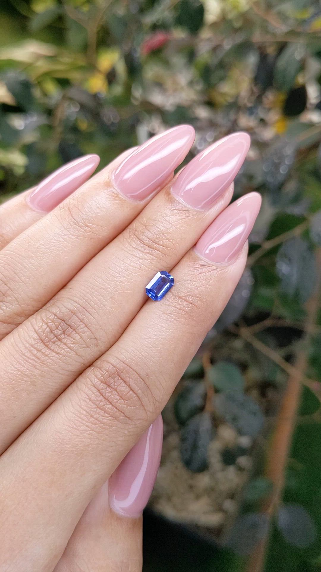 0.61 Ct. Blue Sapphire from Ceylon (Sri Lanka) Size Video