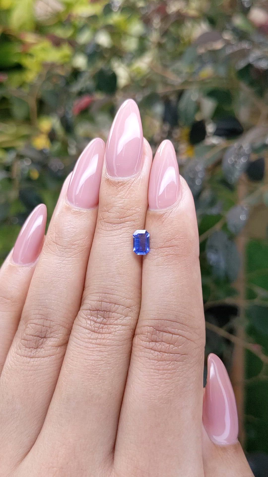 0.61 Ct. Blue Sapphire from Ceylon (Sri Lanka) Size Video