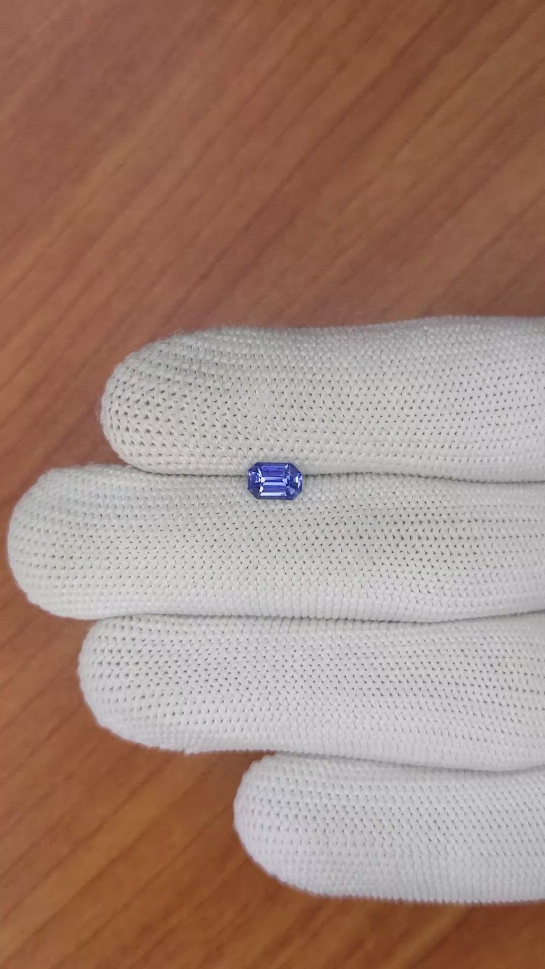 0.66 Ct. Blue Sapphire from Ceylon (Sri Lanka) Size Video