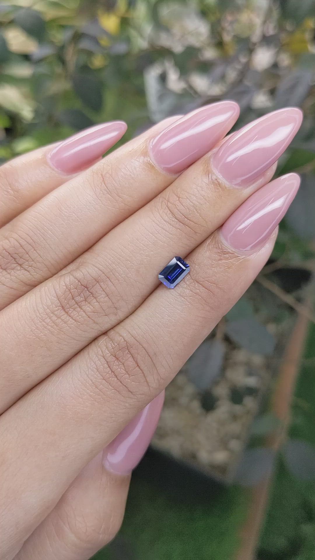 0.64 Ct. Blue Sapphire from Ceylon (Sri Lanka) Size Video