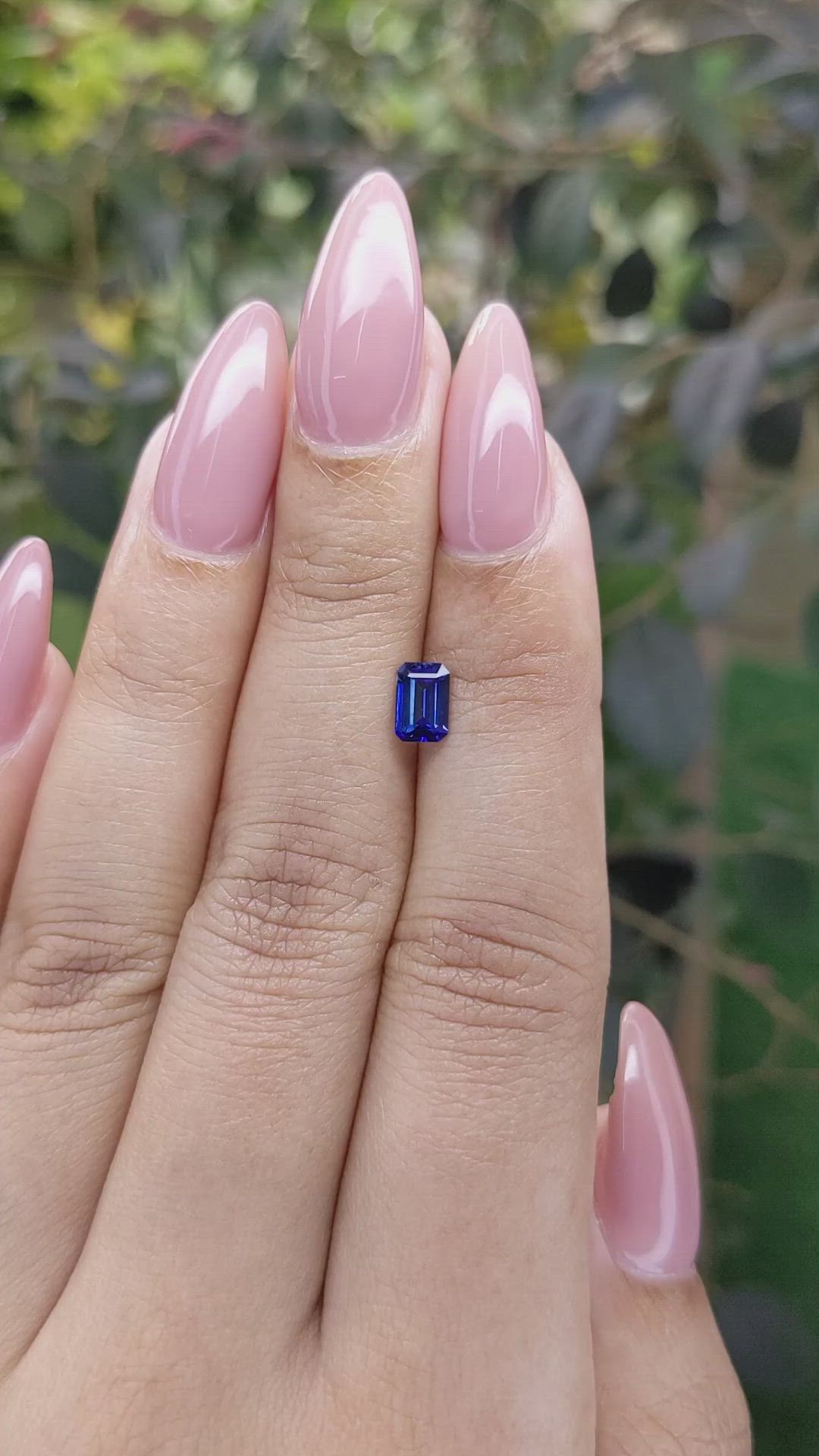 0.64 Ct. Blue Sapphire from Ceylon (Sri Lanka) Size Video