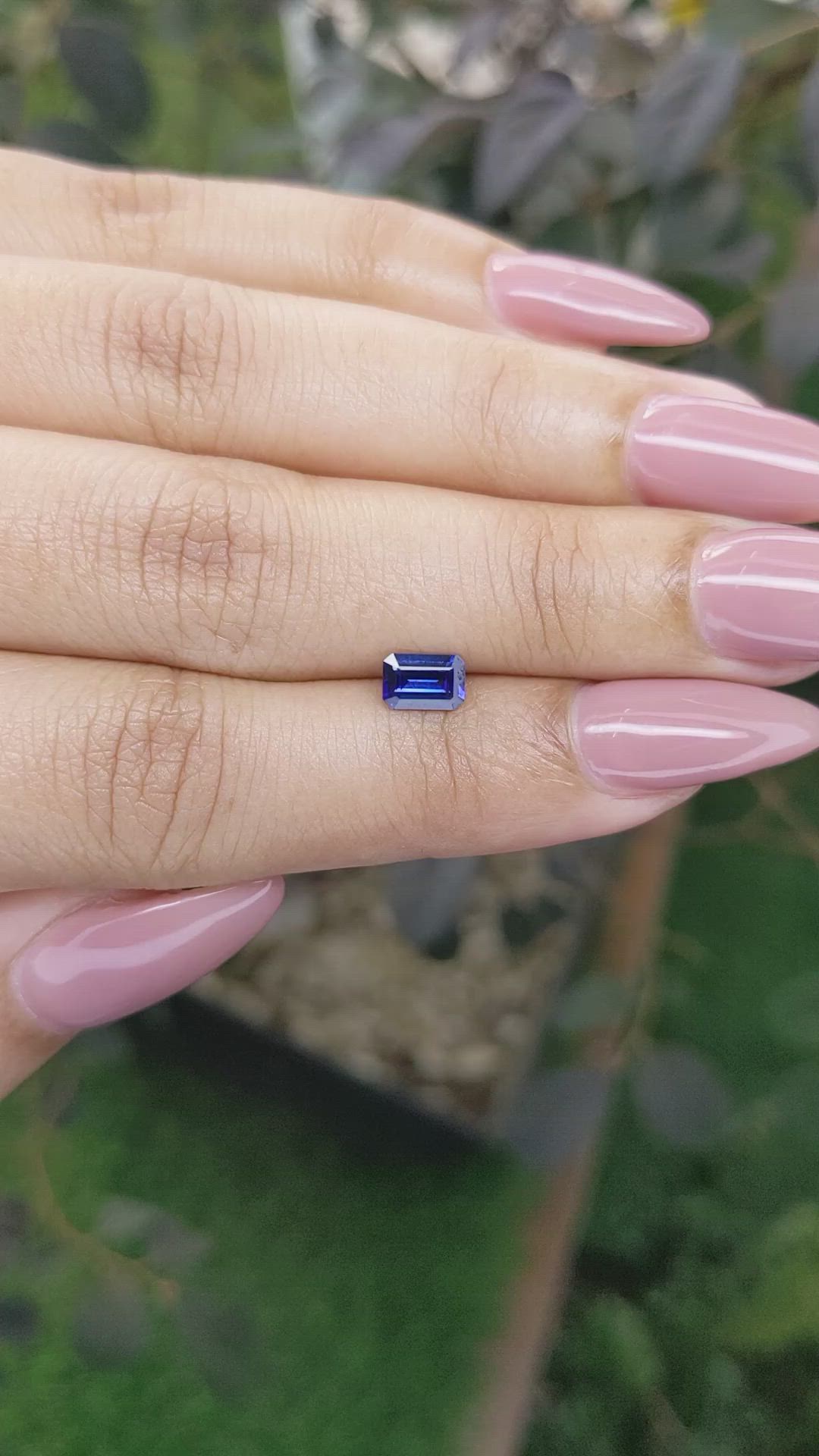 0.64 Ct. Blue Sapphire from Ceylon (Sri Lanka) Size Video