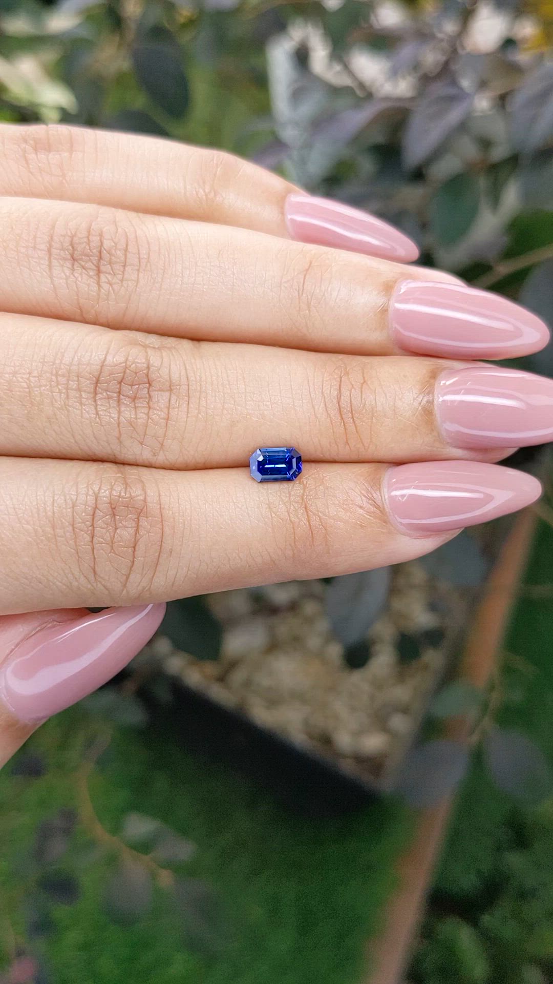 0.72 Ct. Blue Sapphire from Ceylon (Sri Lanka) Size Video