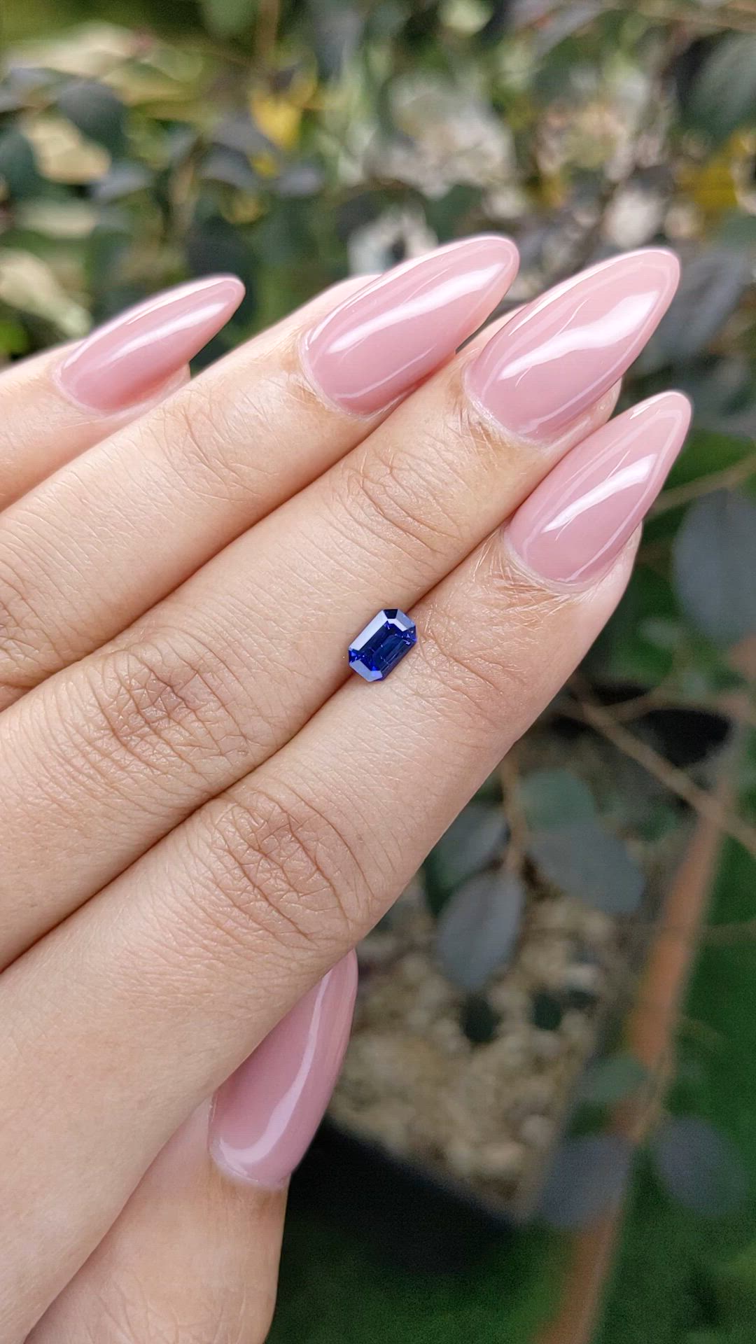 0.72 Ct. Blue Sapphire from Ceylon (Sri Lanka) Size Video