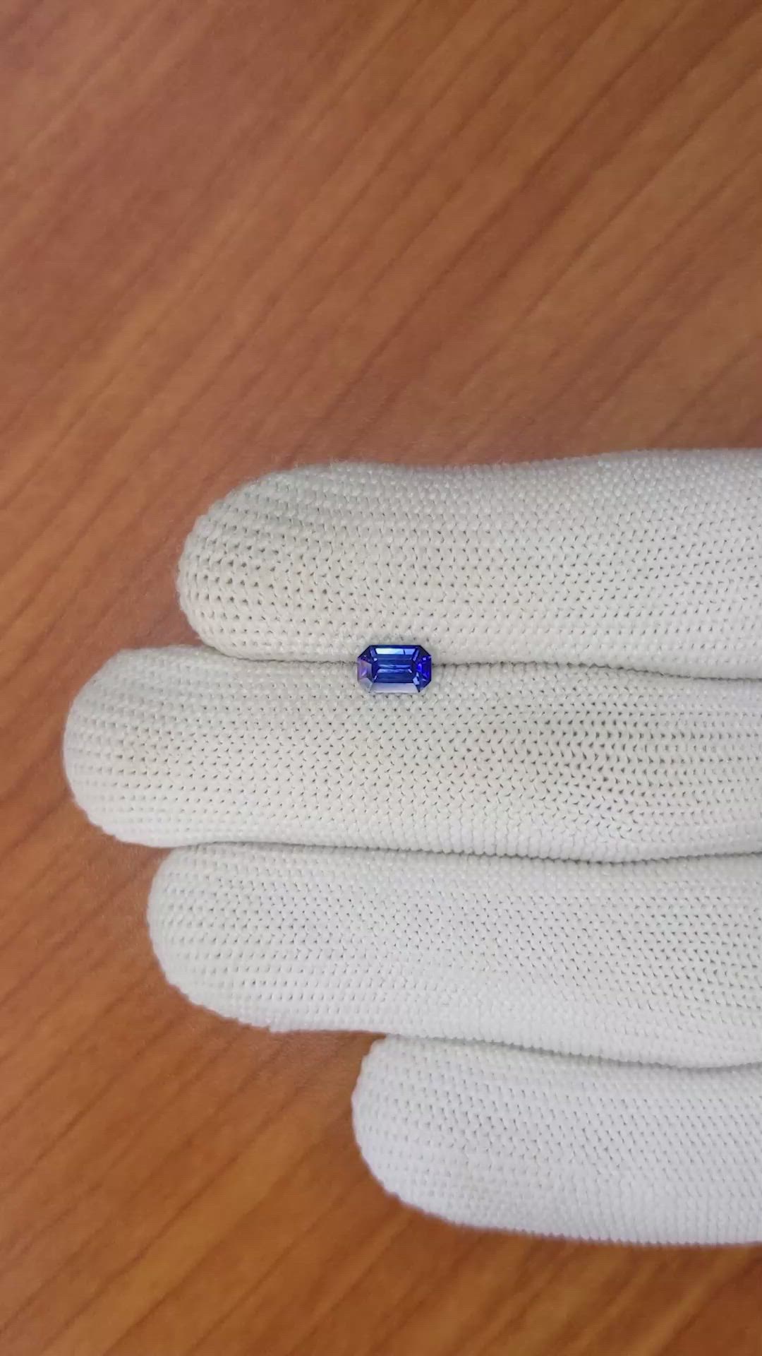 0.72 Ct. Blue Sapphire from Ceylon (Sri Lanka) Size Video