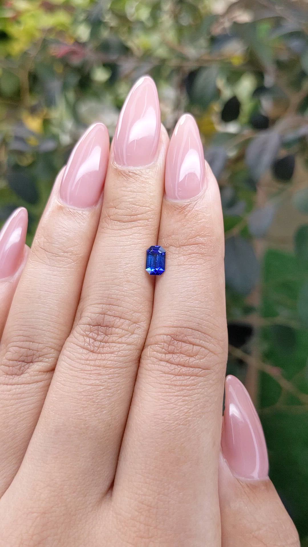 0.72 Ct. Blue Sapphire from Ceylon (Sri Lanka) Size Video